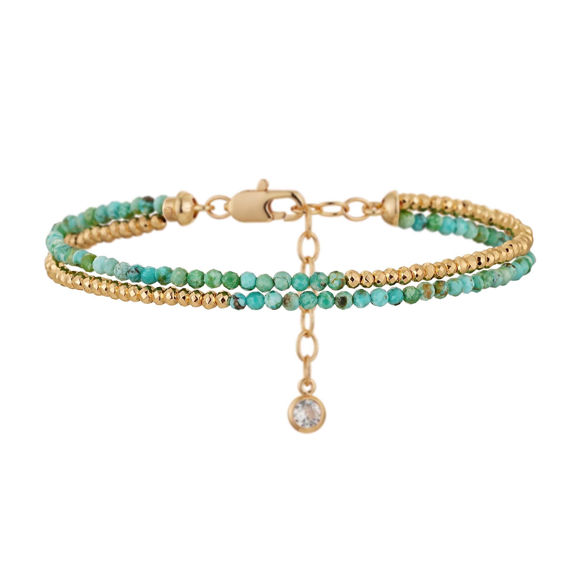 Adjustable Double Layer Beaded Bracelet