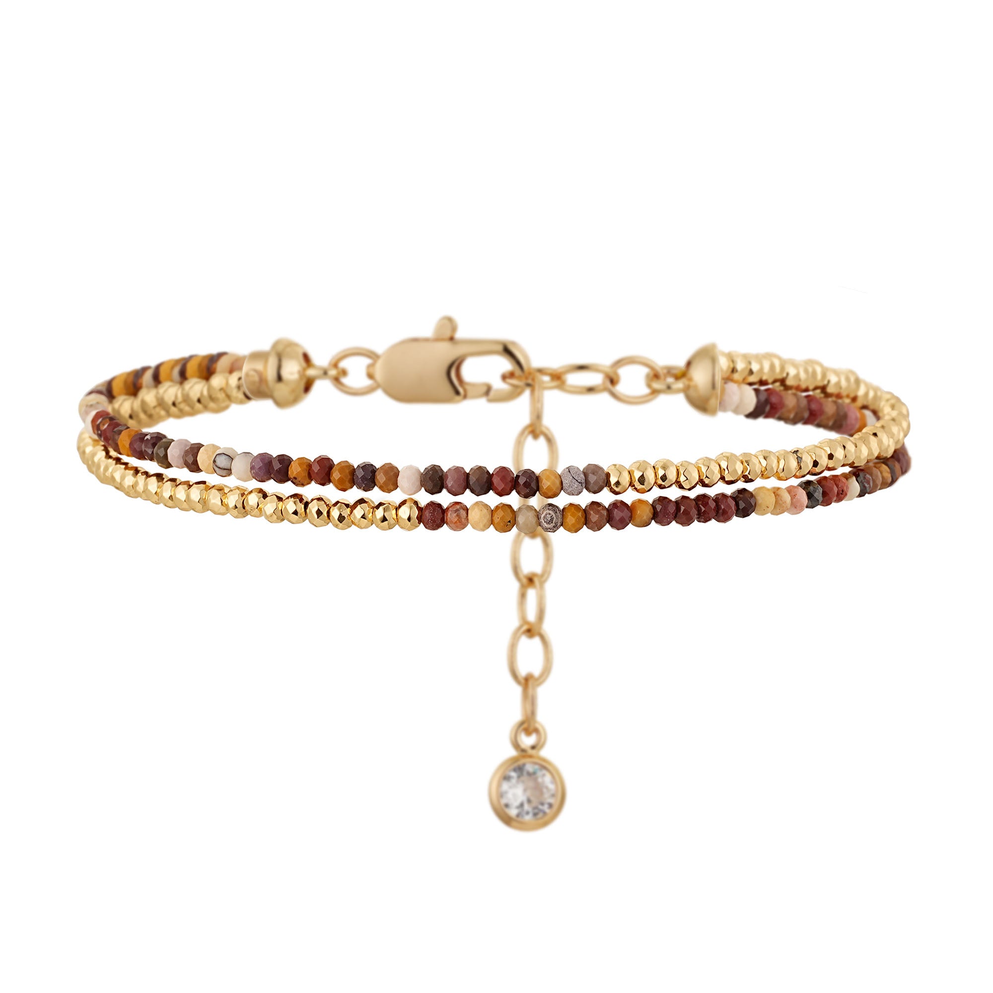 Adjustable Double Layer Beaded Bracelet