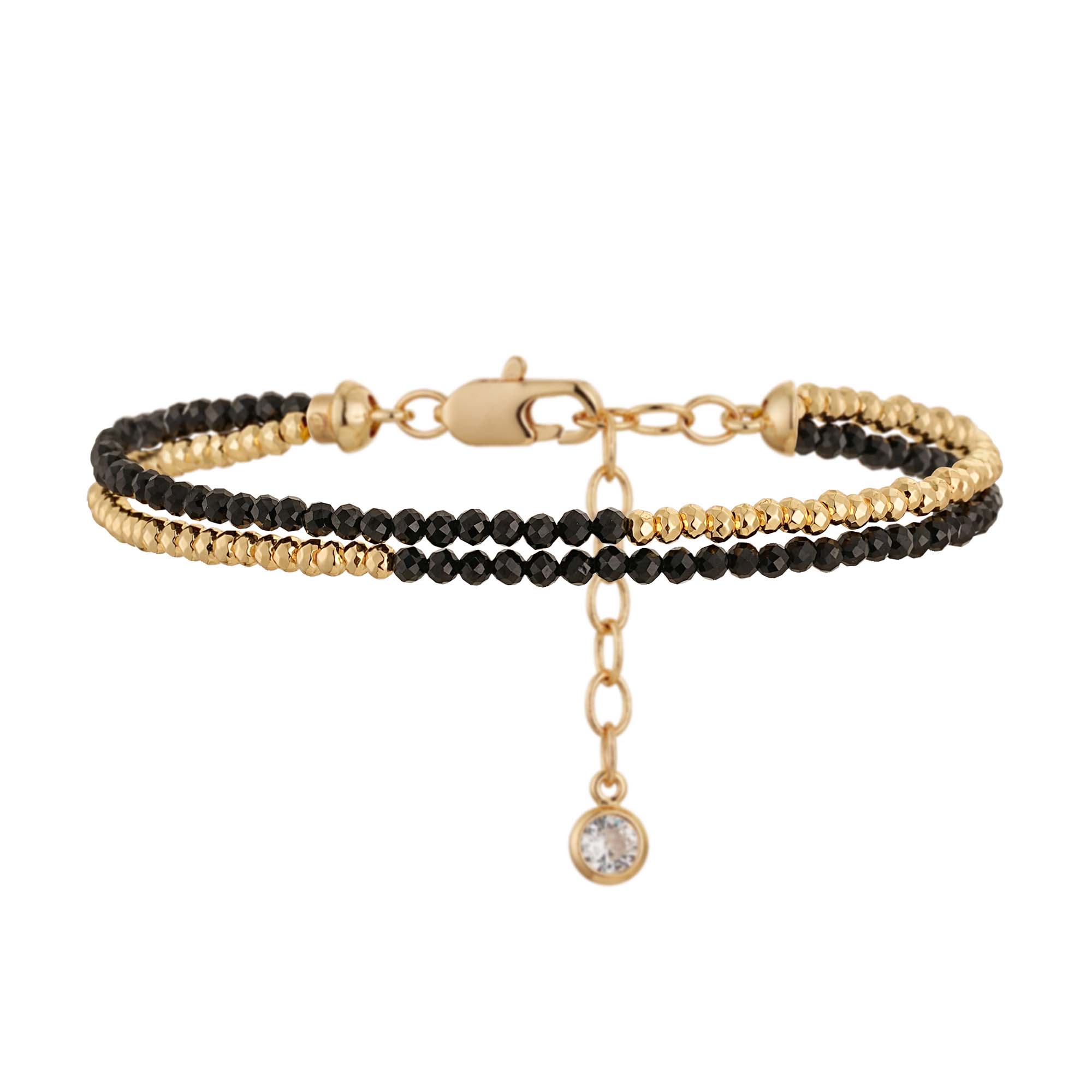 Adjustable Double Layer Beaded Bracelet
