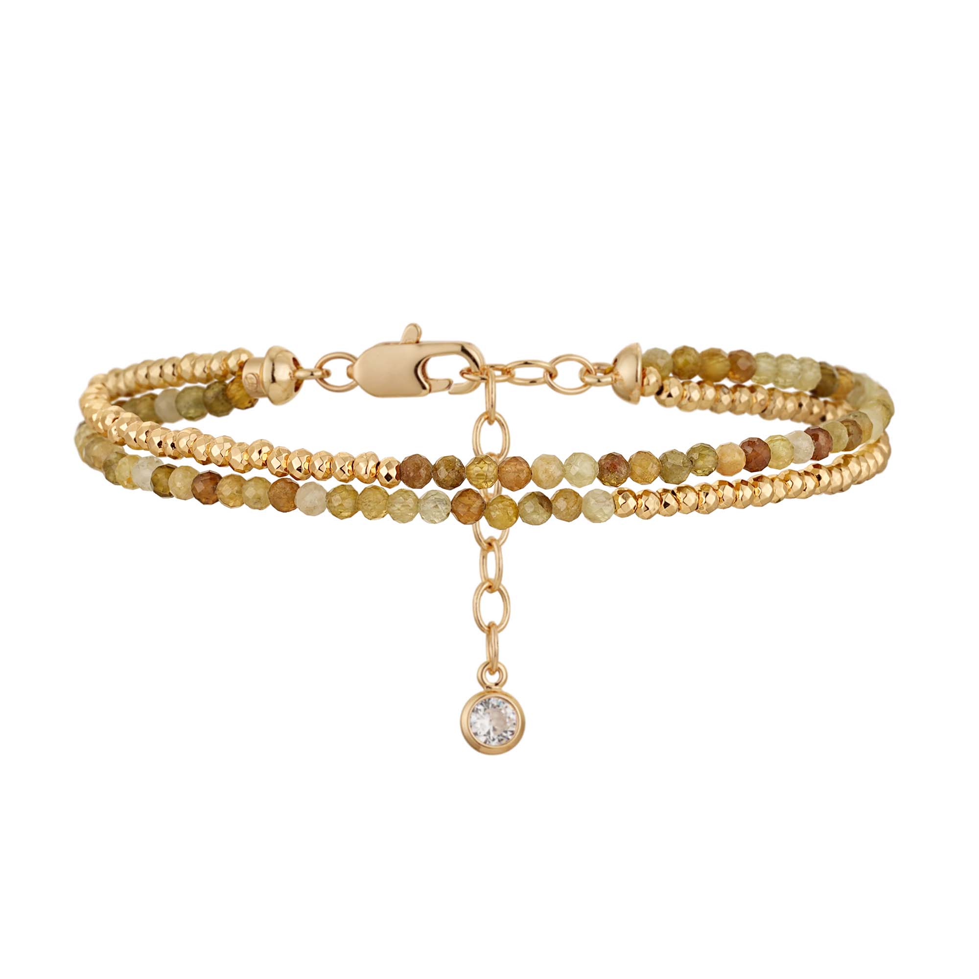 Adjustable Double Layer Beaded Bracelet