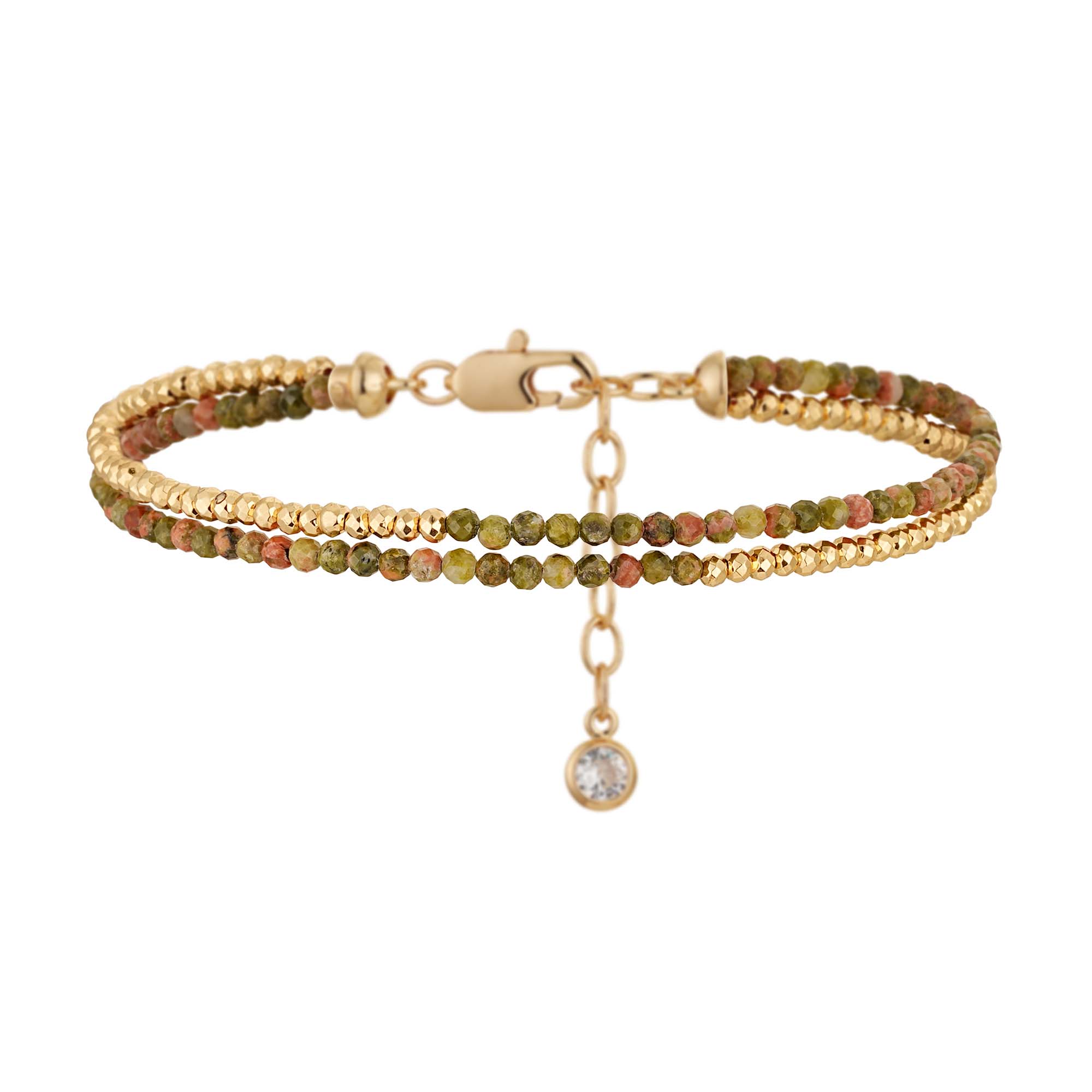Adjustable Double Layer Beaded Bracelet