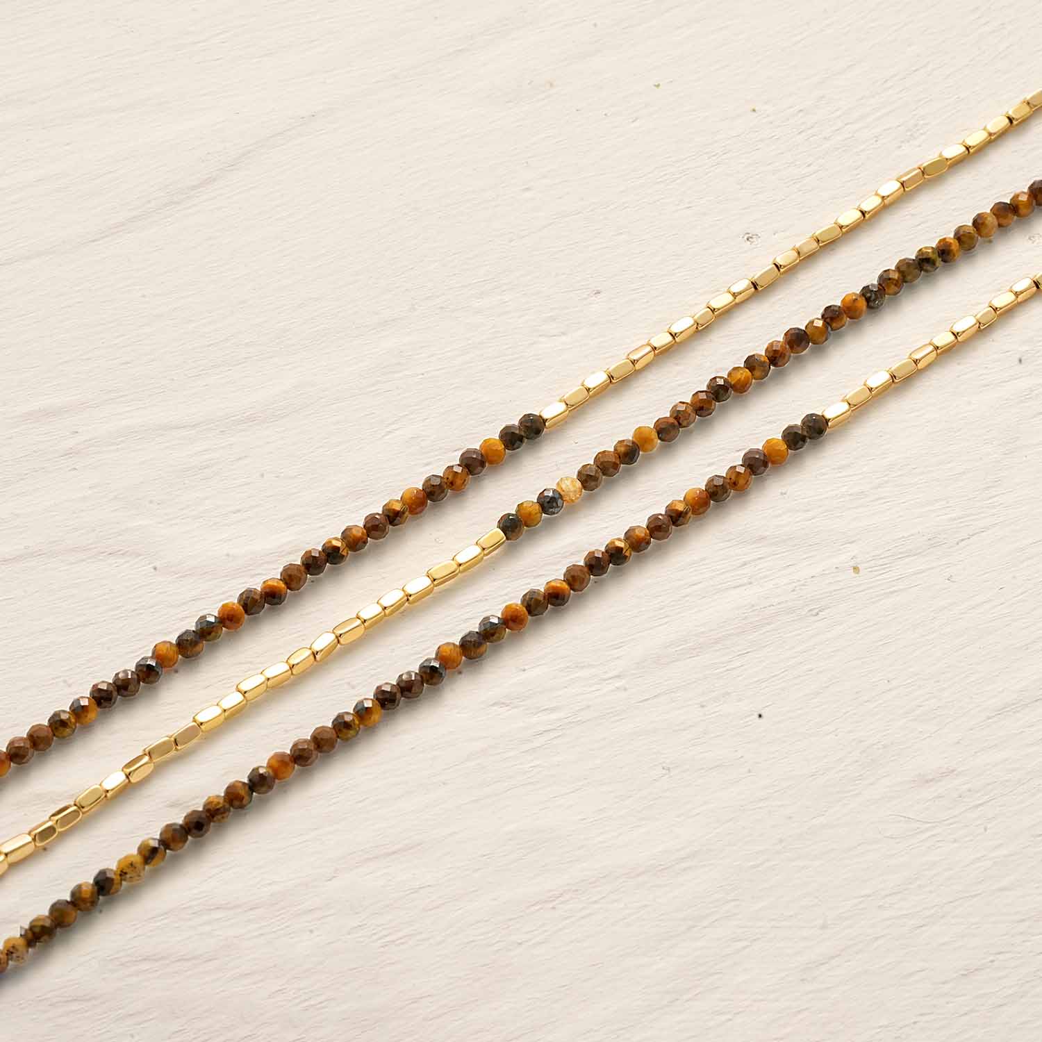 Beaded Chain Gem Bracelet