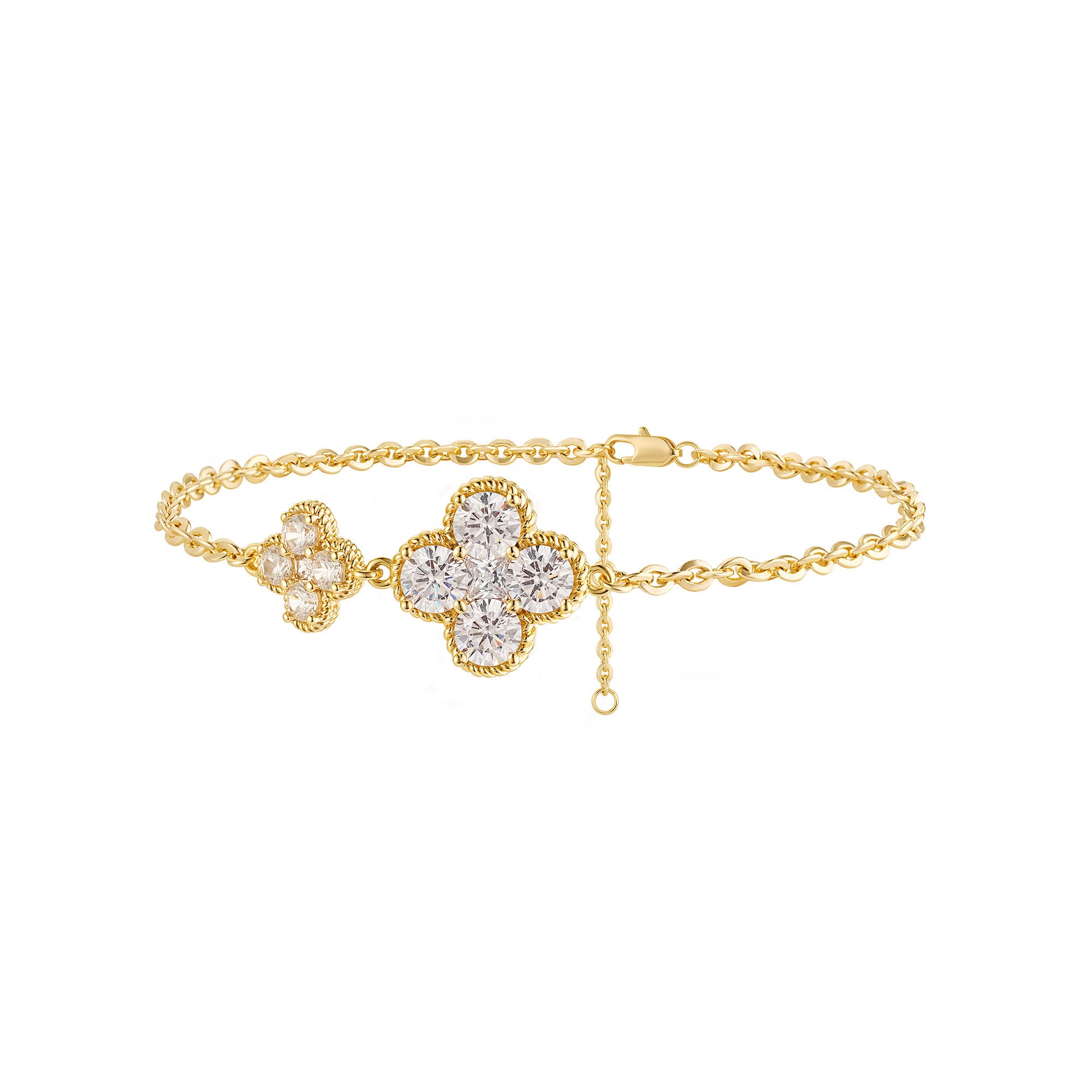 Birthstone Clover Charm Bracelet