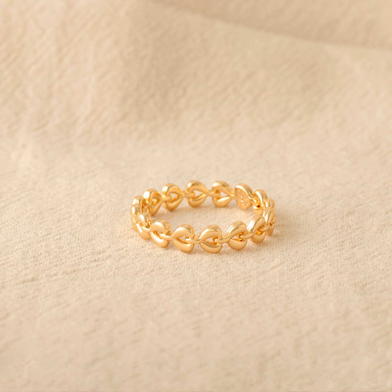 4MM Heart Chain Ring