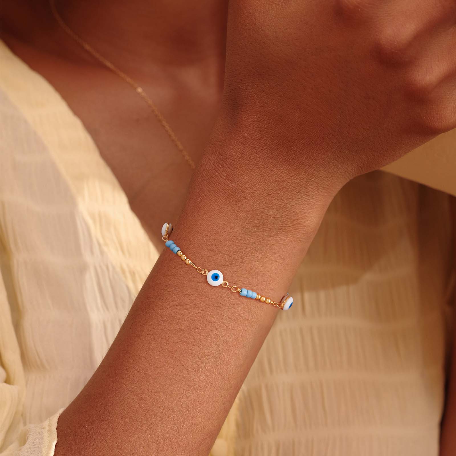 Gold Evil Eye Bracelet