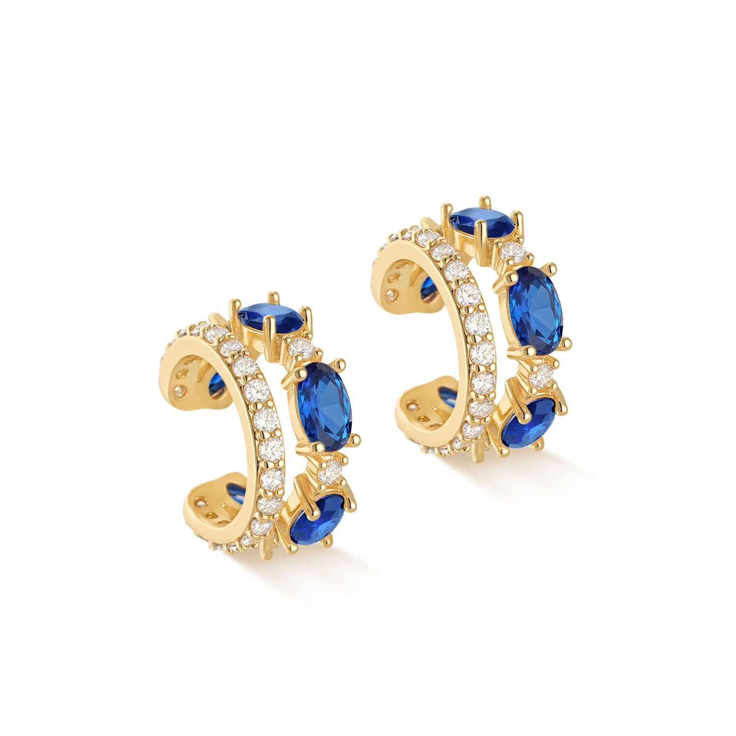 Gemstone Ear Cuff No Piercing Earrings