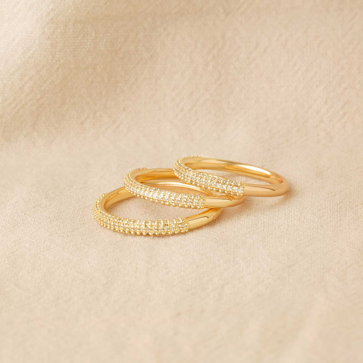 Beaded Pave Ring