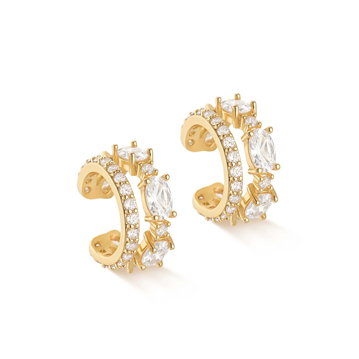 Gemstone Ear Cuff No Piercing Earrings