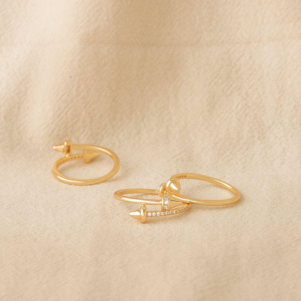 Cubic Zirconia Arrow Spike Ring