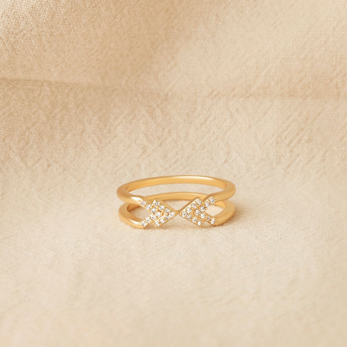 Cubic Zirconia Stack Arrow Ring