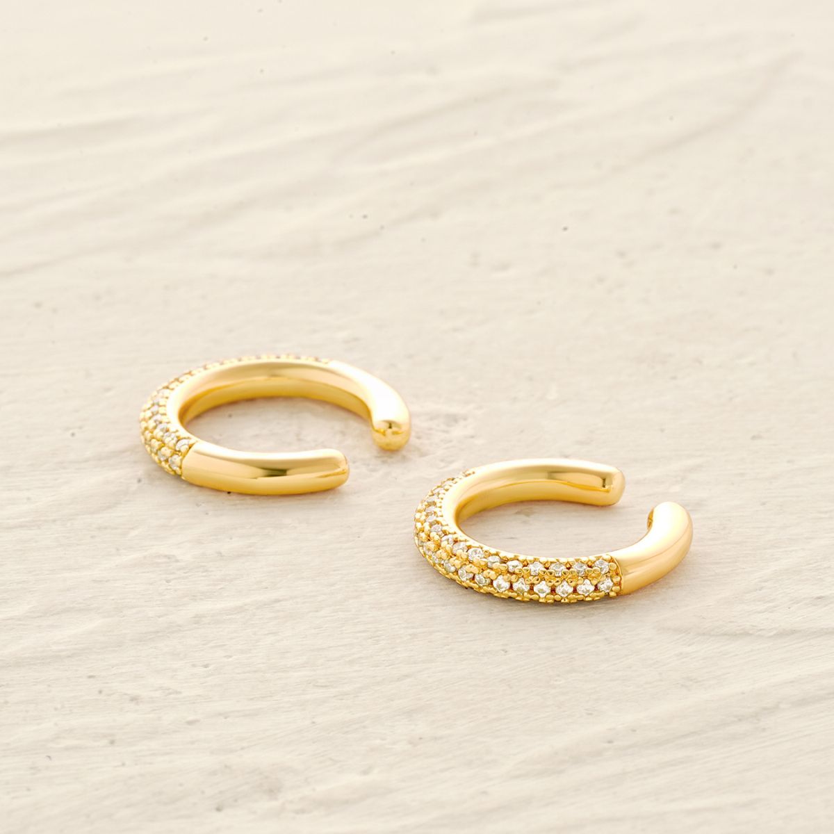 Tube Beaded Clip Ear Cuffs