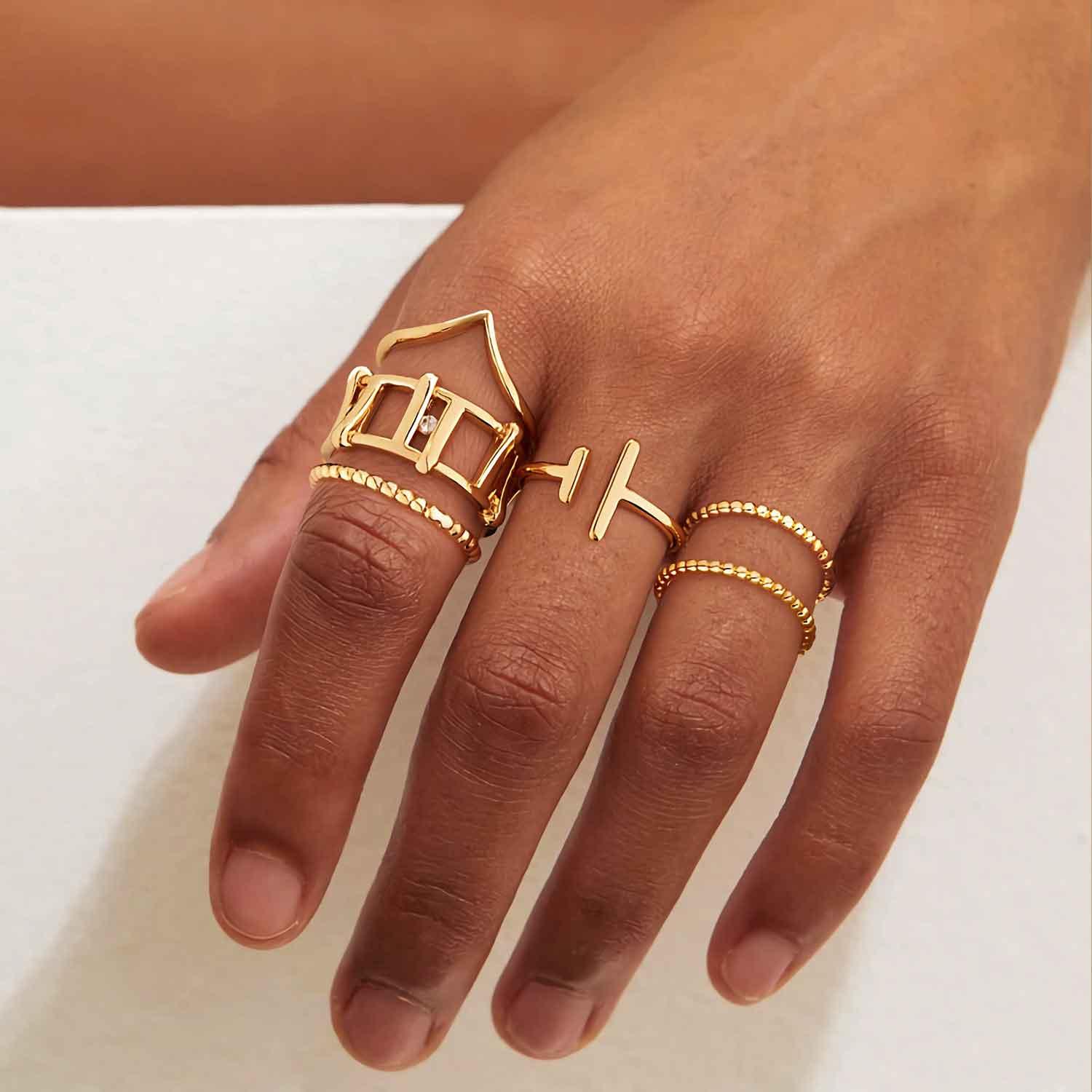 2MM Tiny Beaded Ultra Thin Band Ring