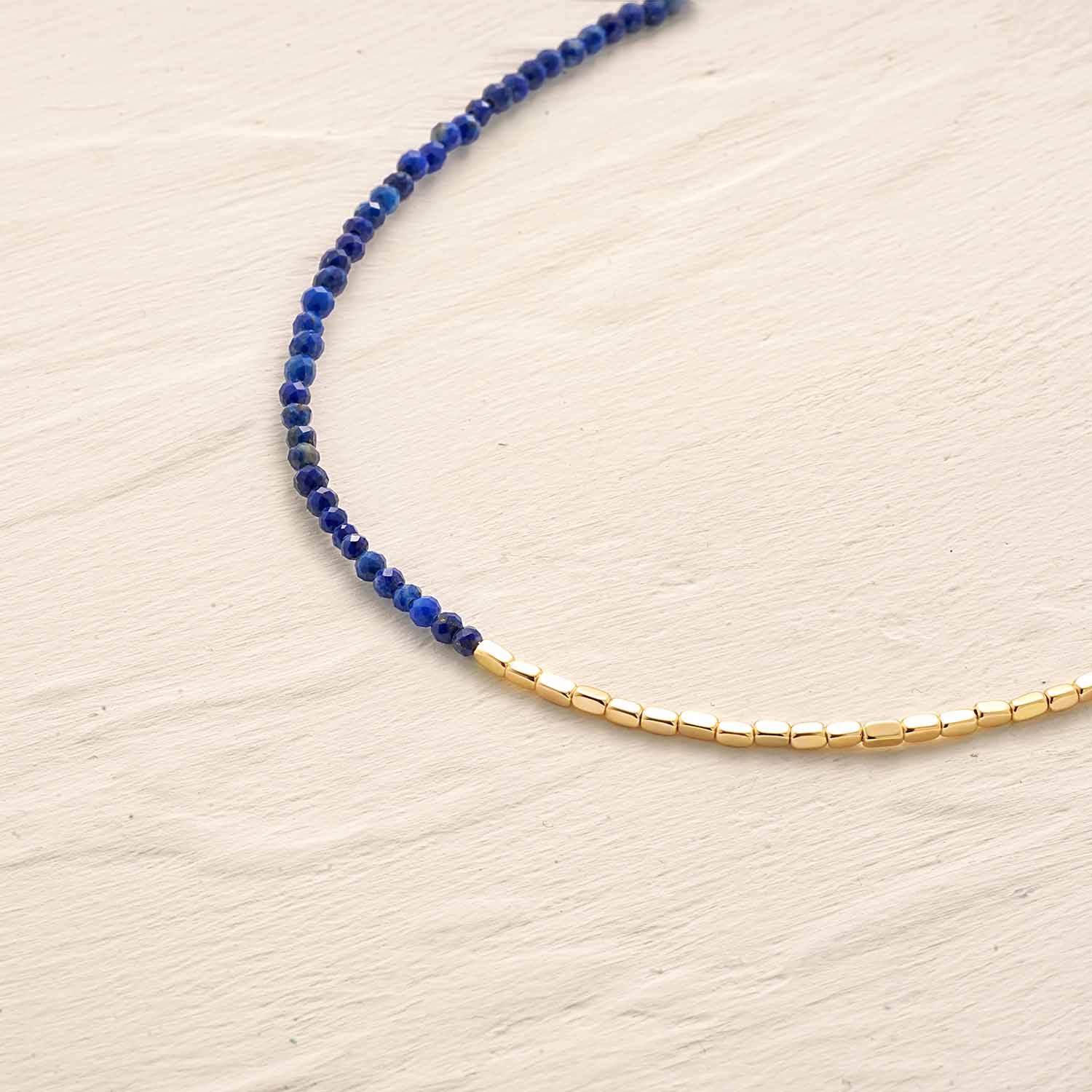 Beaded Chain Gem Bracelet