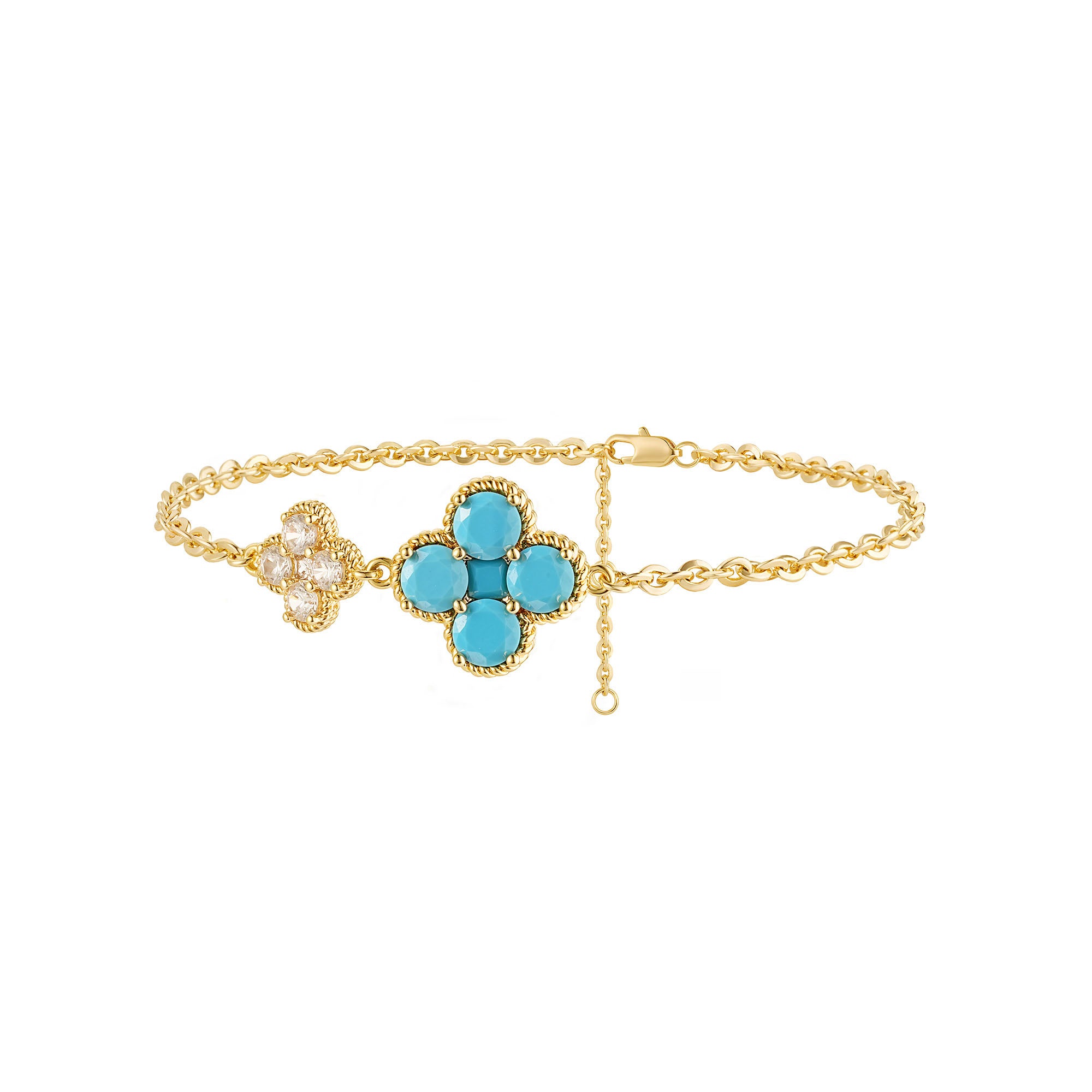 Birthstone Clover Charm Bracelet