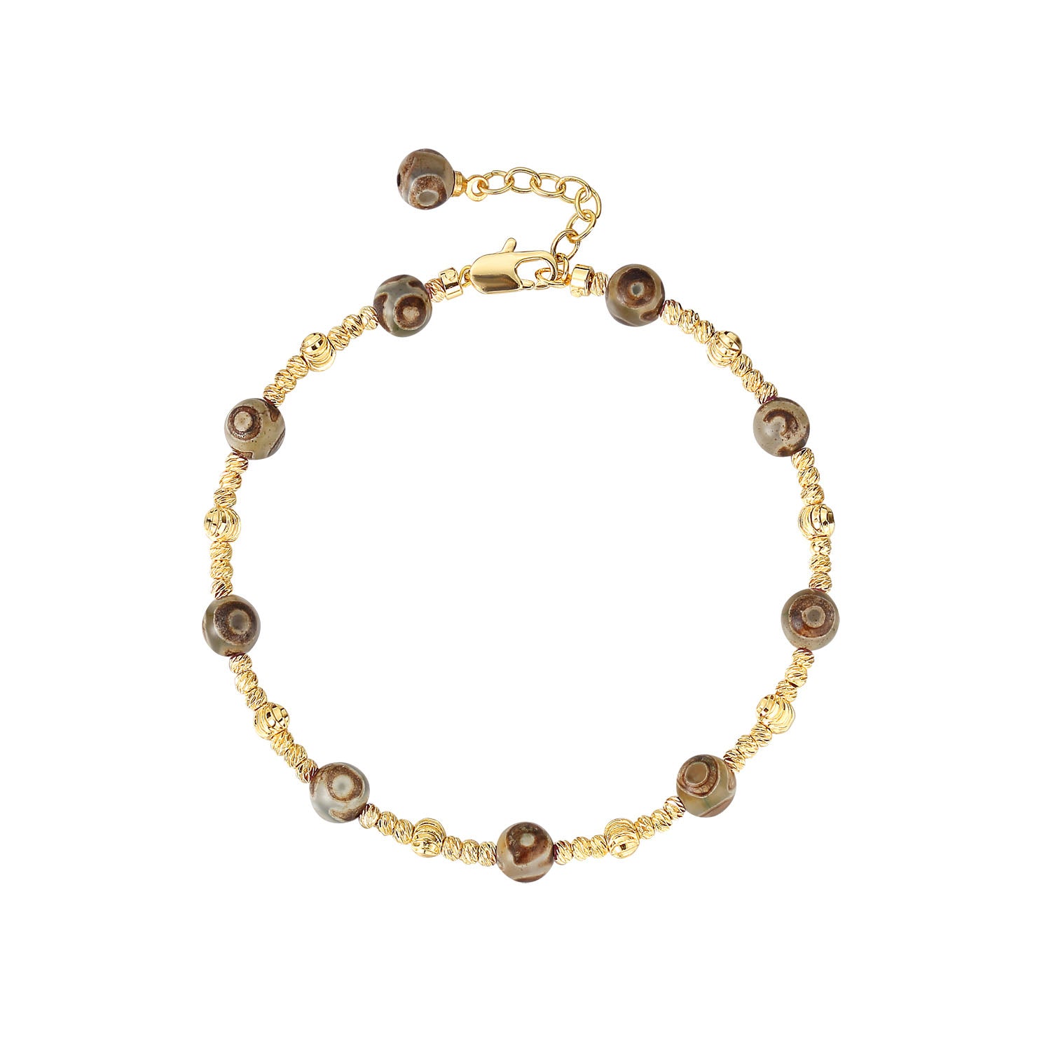 Flower Beaded Gemstone Bracelet