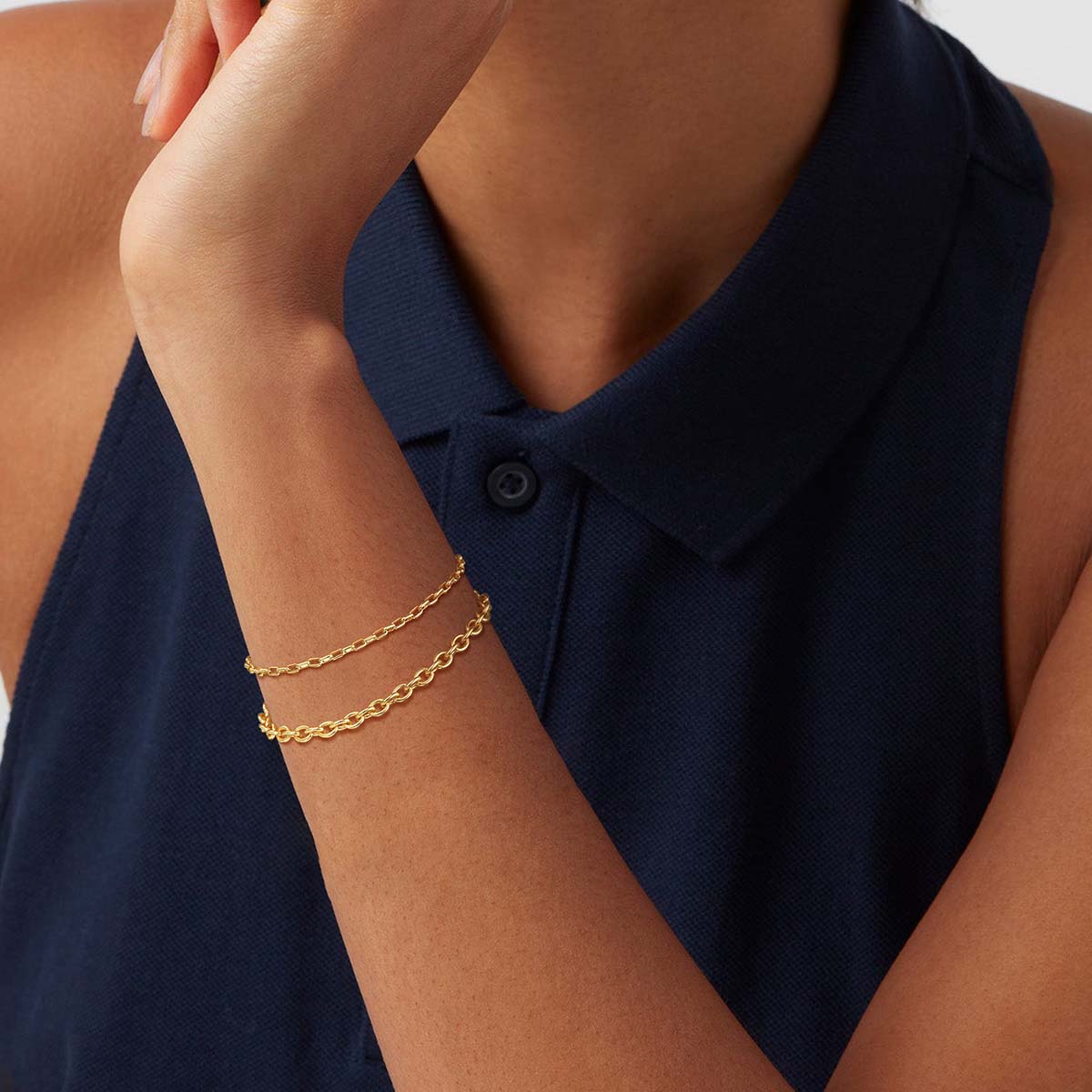 Gold Chain Link Bracelet