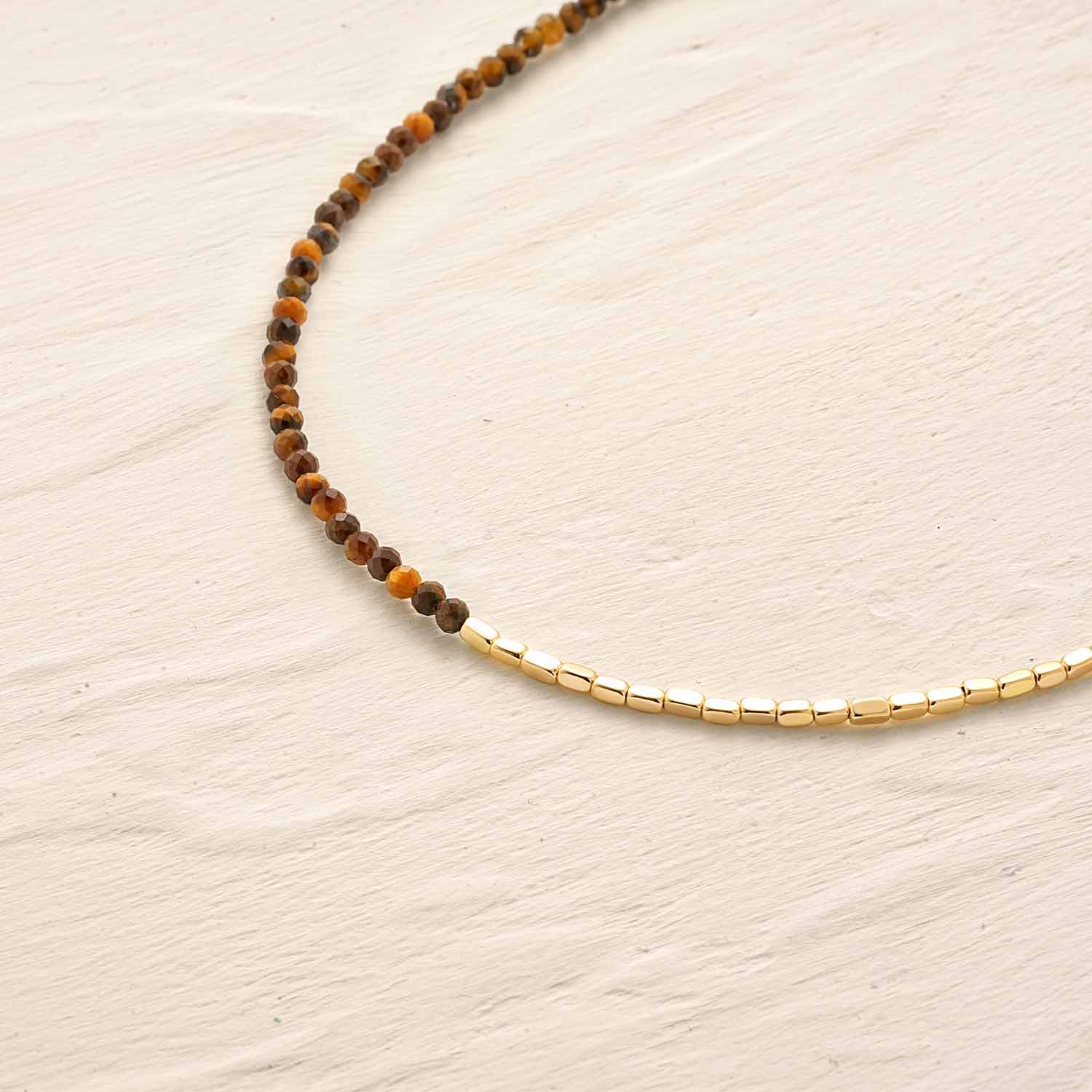 Beaded Chain Gem Bracelet