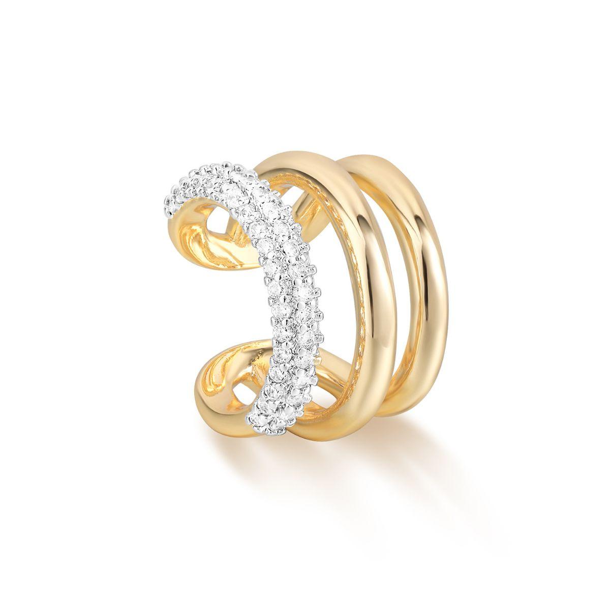 Bold Triple Hoop Ear Cuffs