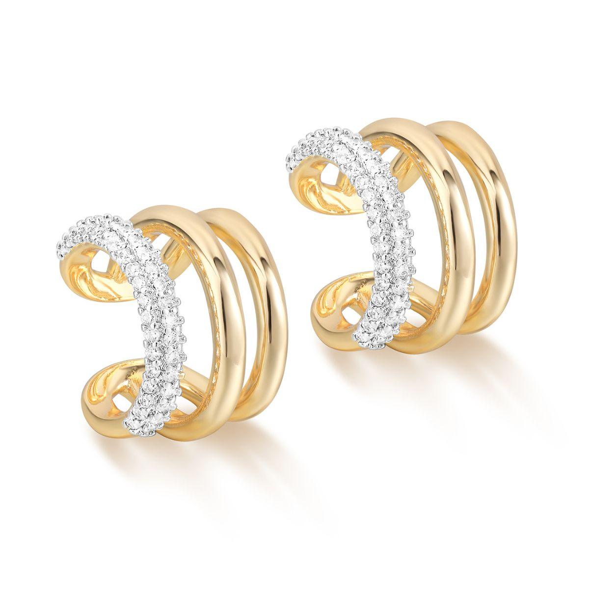 Bold Triple Hoop Ear Cuffs