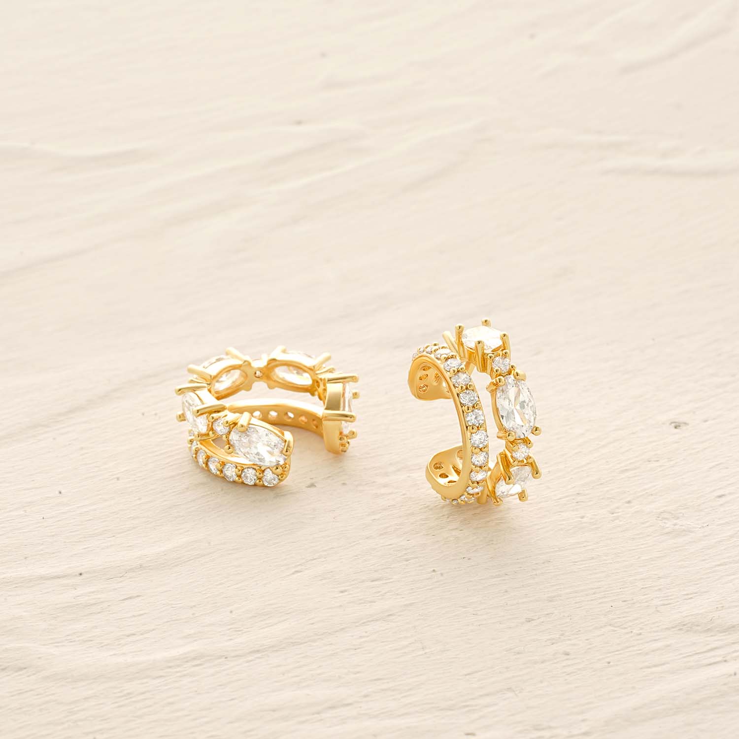Gemstone Ear Cuff No Piercing Earrings