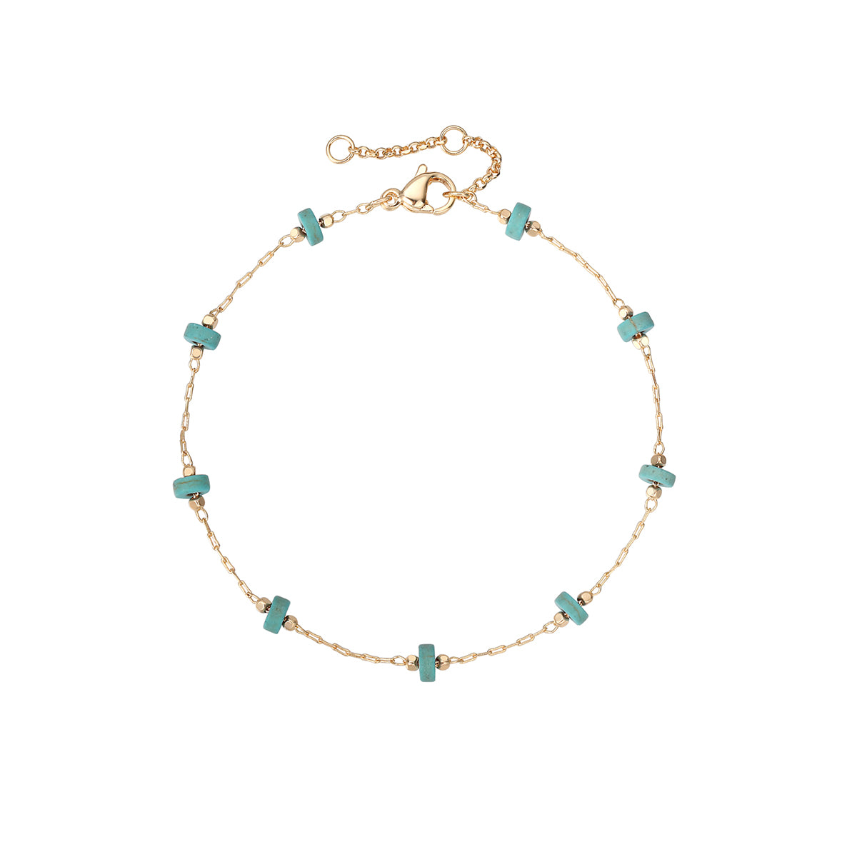Gold Chain Stone Bracelet Adjustable