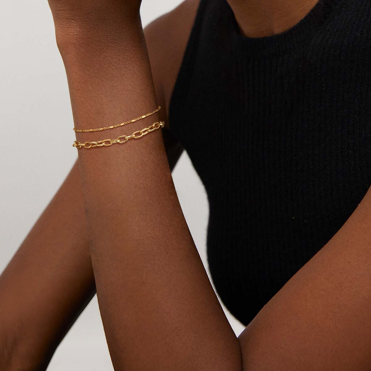 Gold Chain Link Bracelet