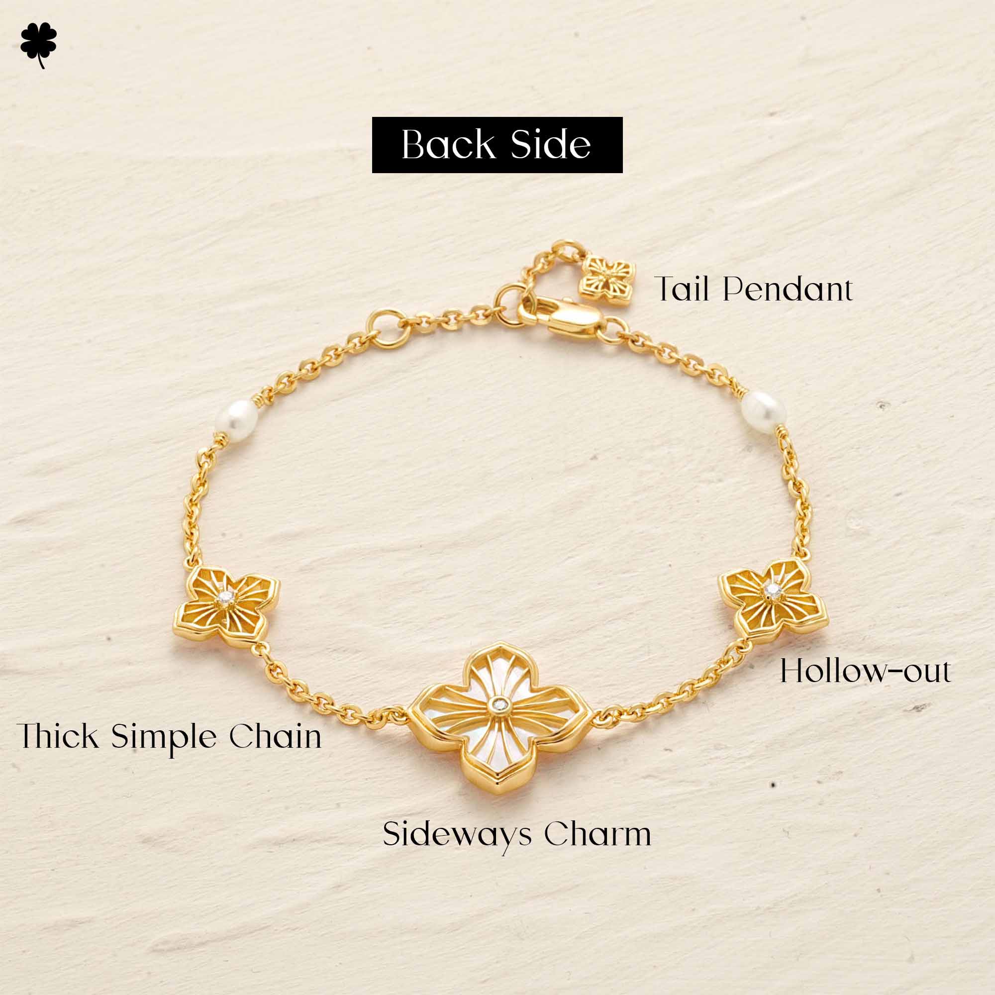 Mother of Pearl Clover Bracelet