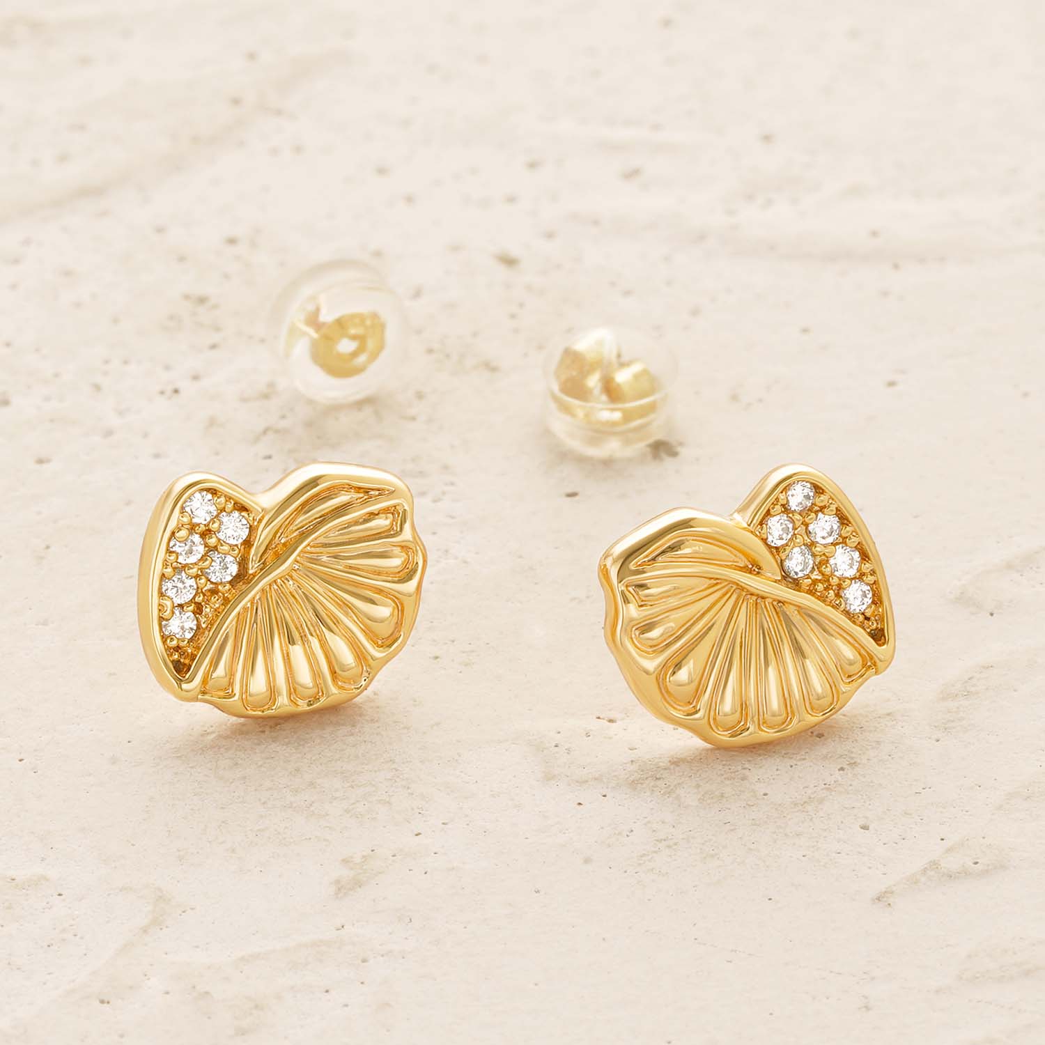 Conch Shell Stud Earrings