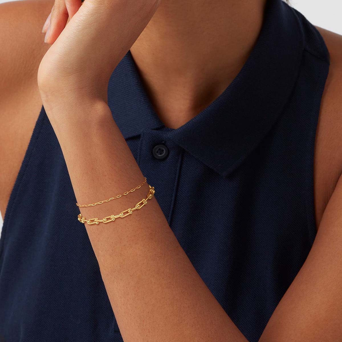 Gold Chain Link Bracelet