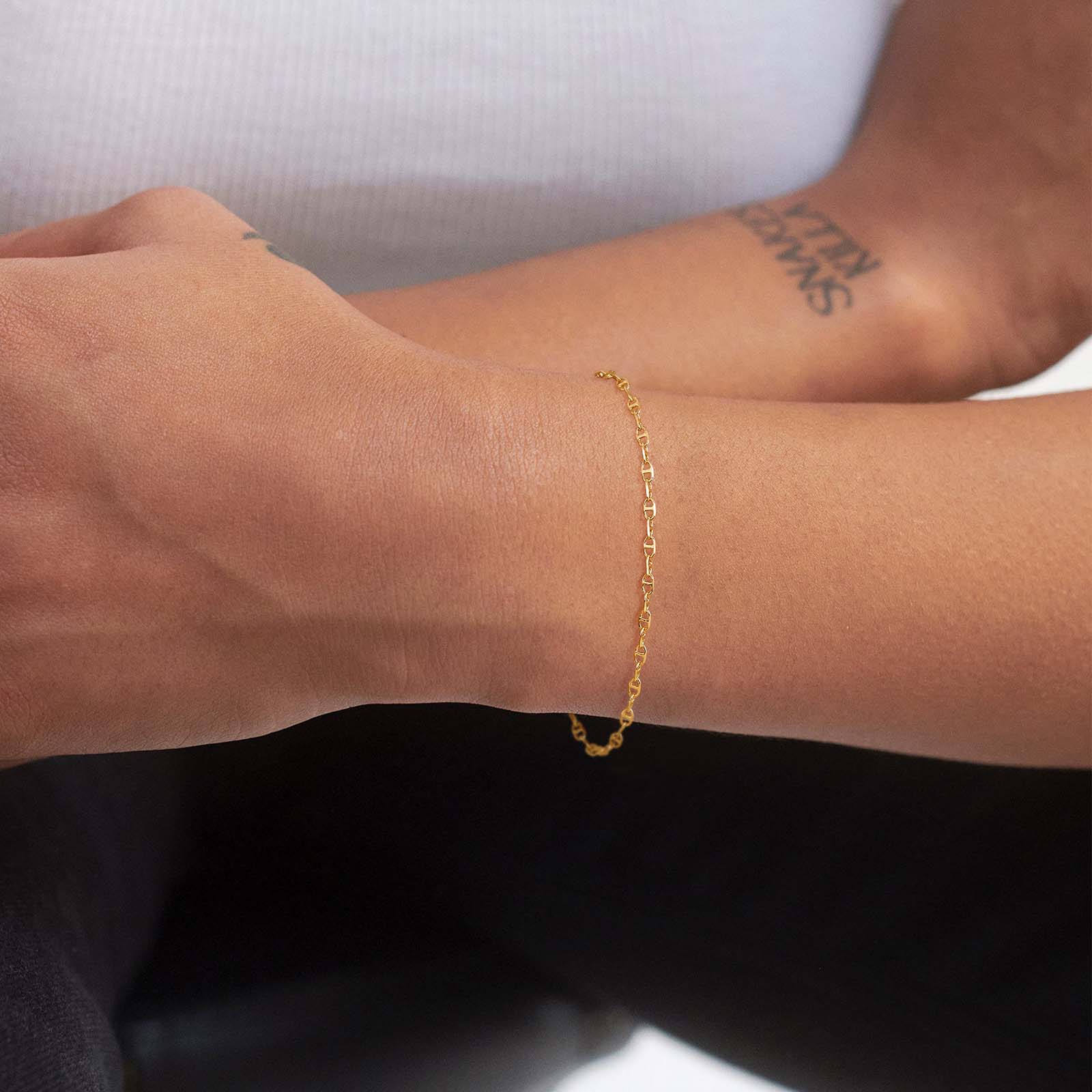 Gold Chain Link Bracelet
