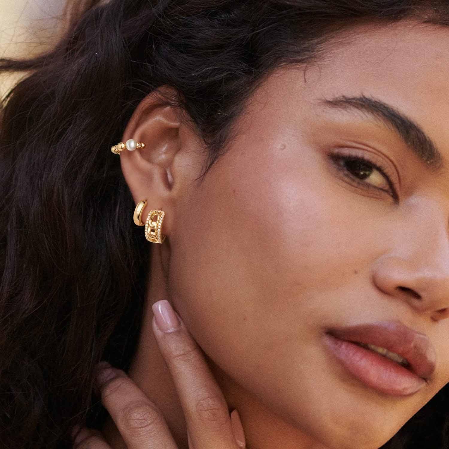 Dome Polished Hoop Earrings