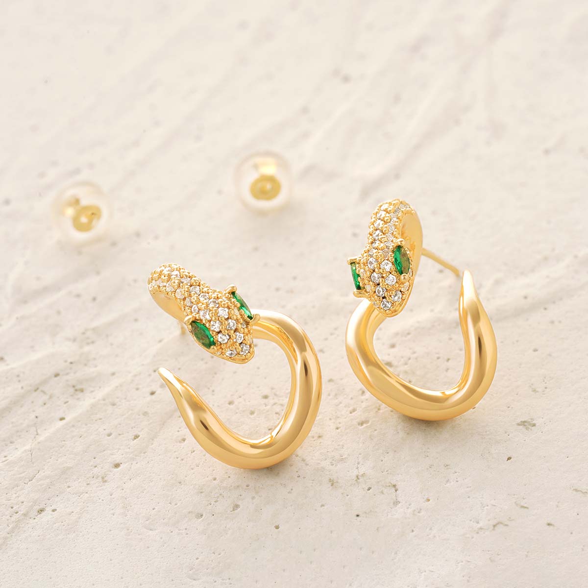 Bold Snake Stud Earrings