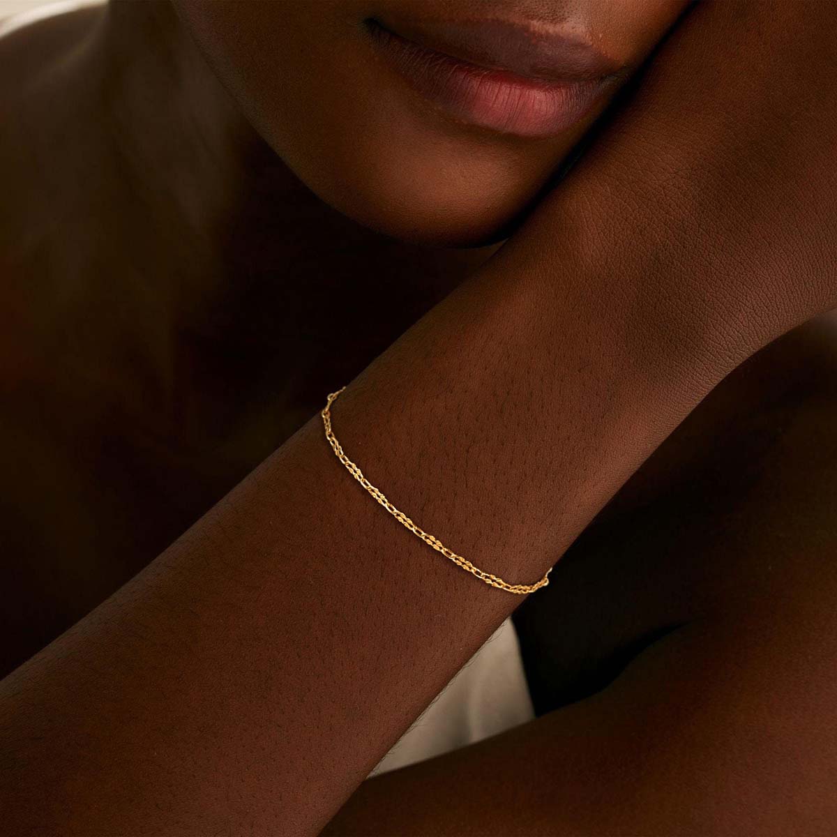 Gold Chain Link Bracelet