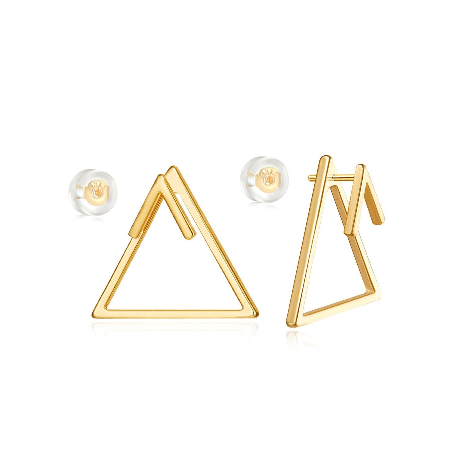 Open Triangle Stud Earrings