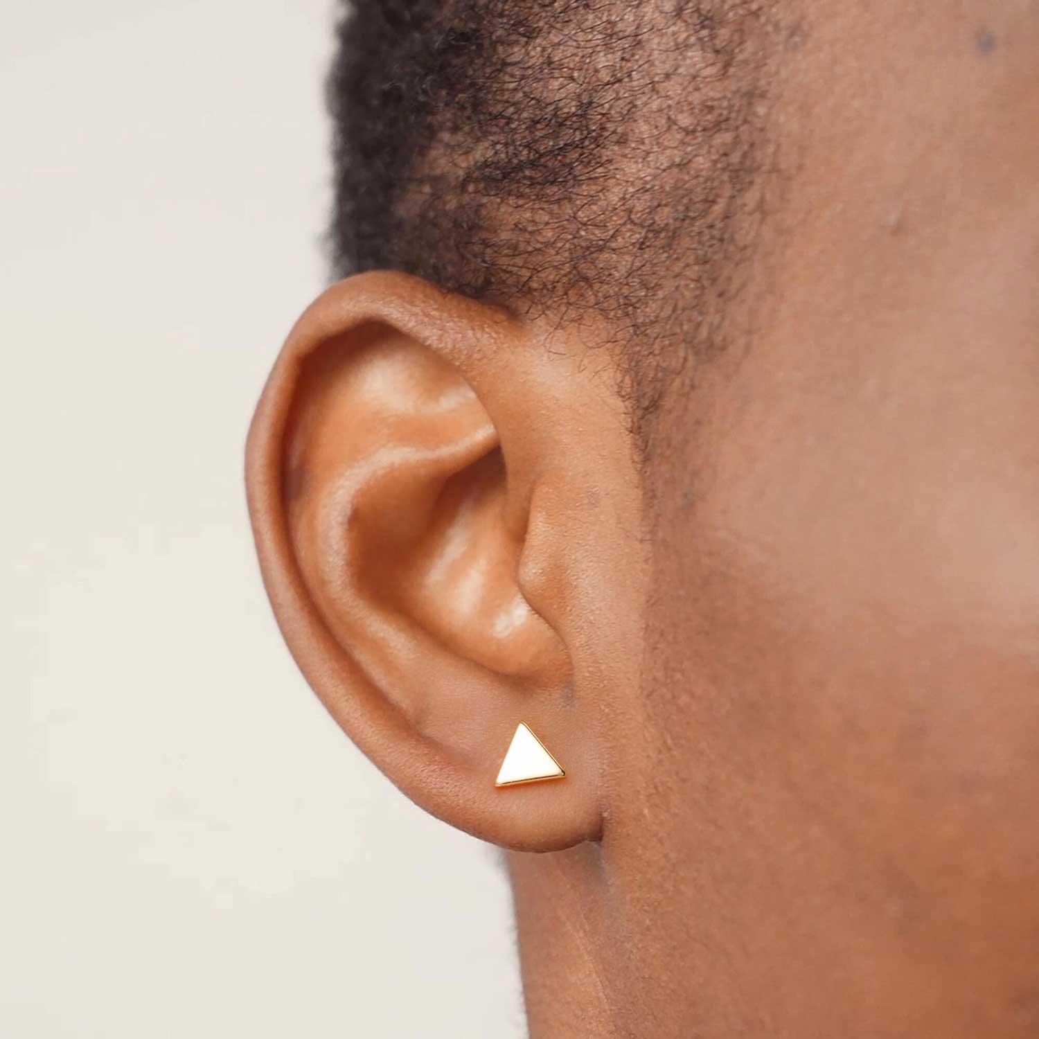 Ball & Triangle & Bar Stud Earrings Set