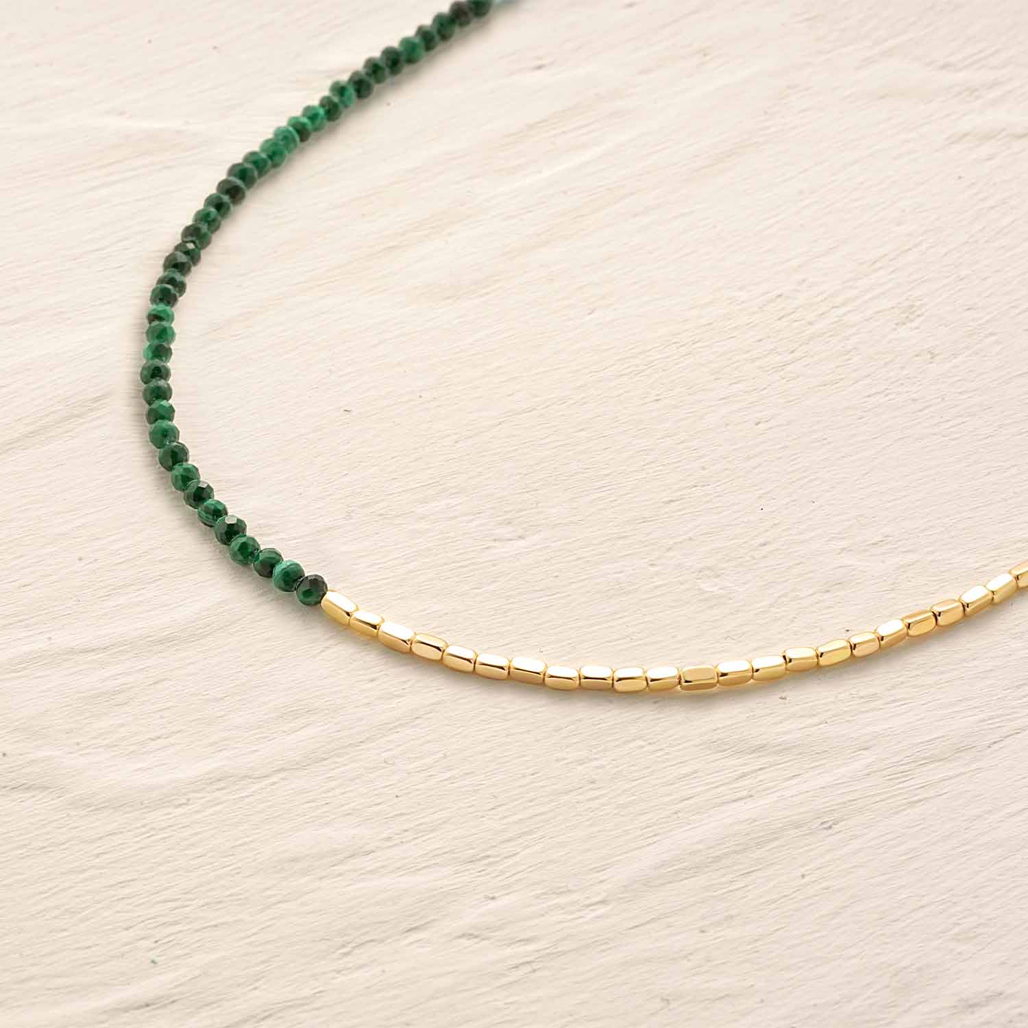 Beaded Chain Gem Bracelet