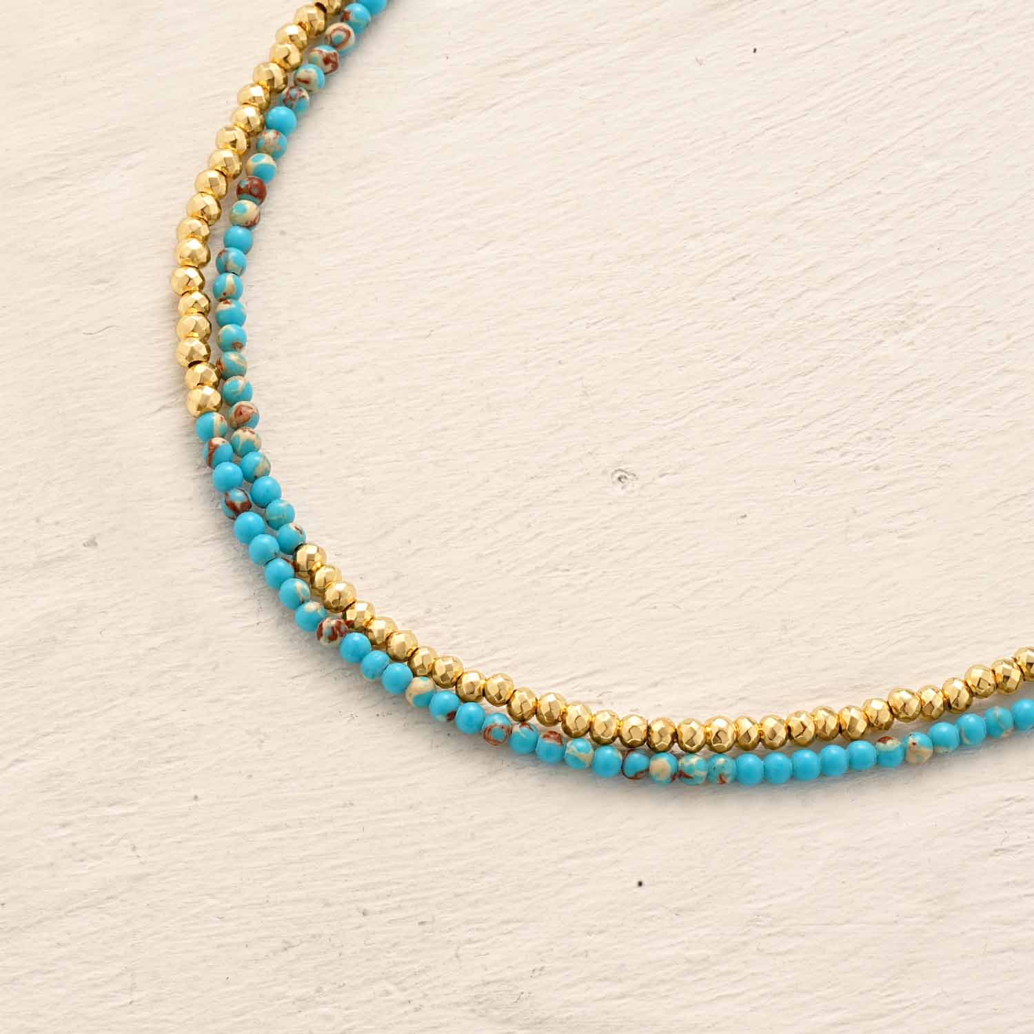 Adjustable Double Layer Beaded Bracelet