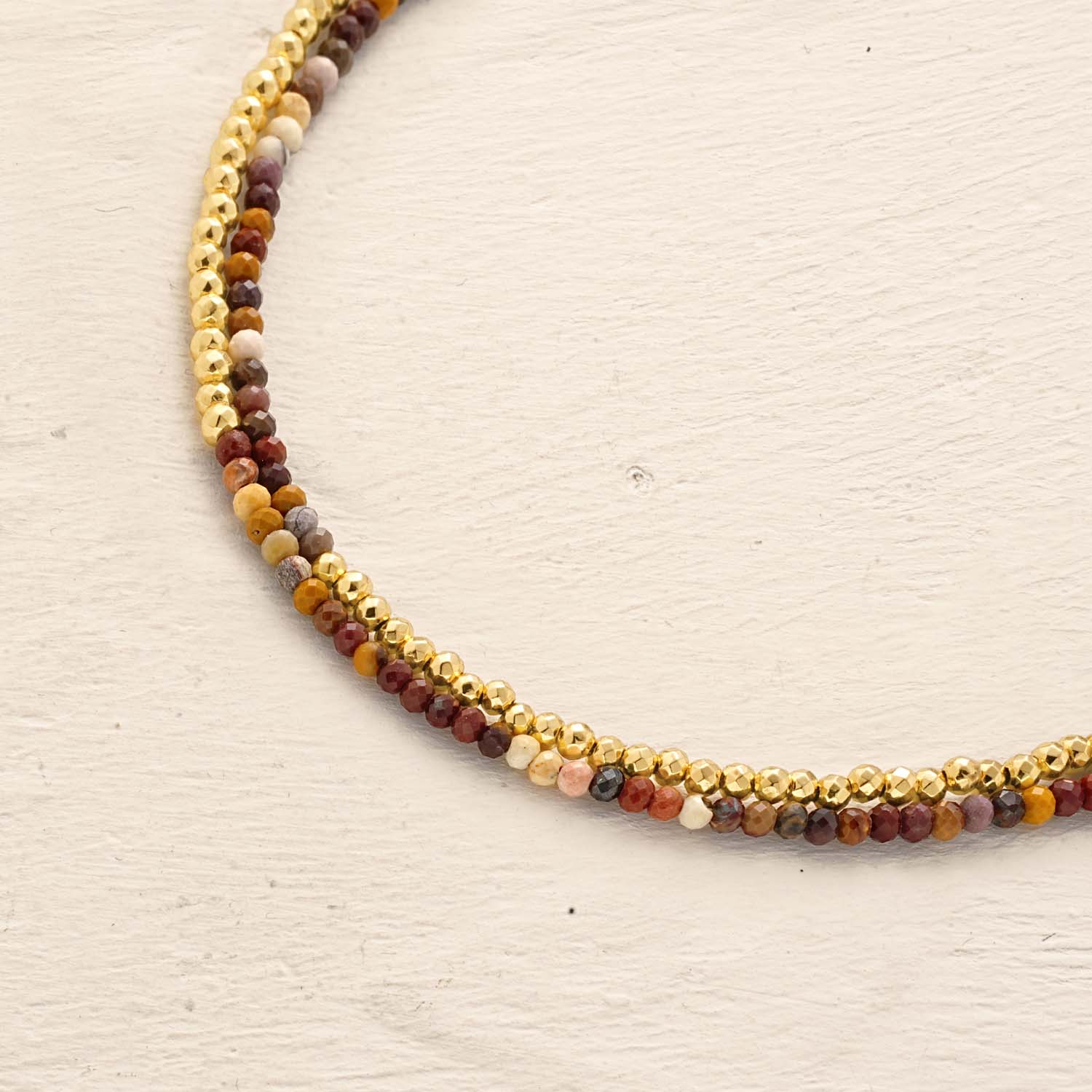 Adjustable Double Layer Beaded Bracelet