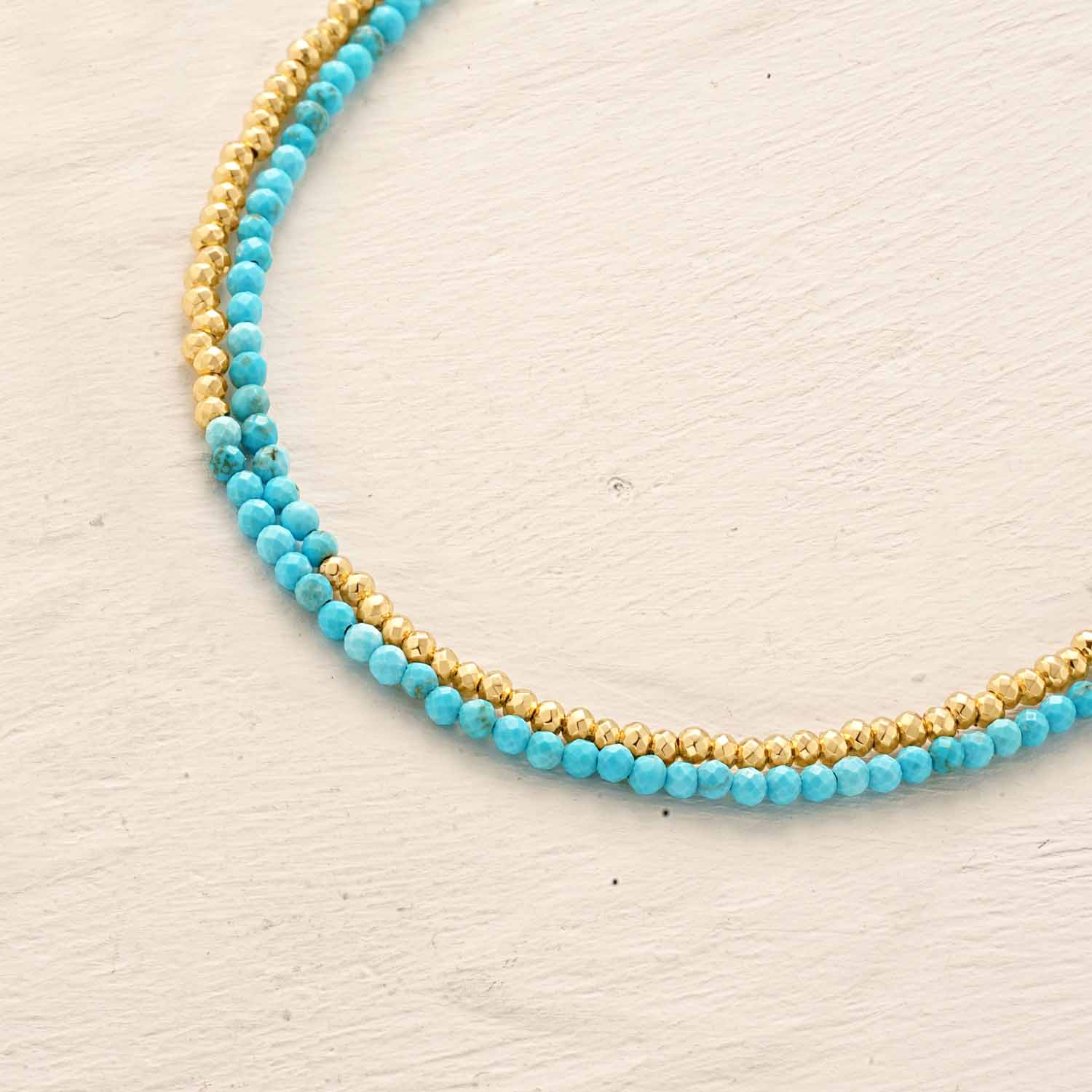 Adjustable Double Layer Beaded Bracelet