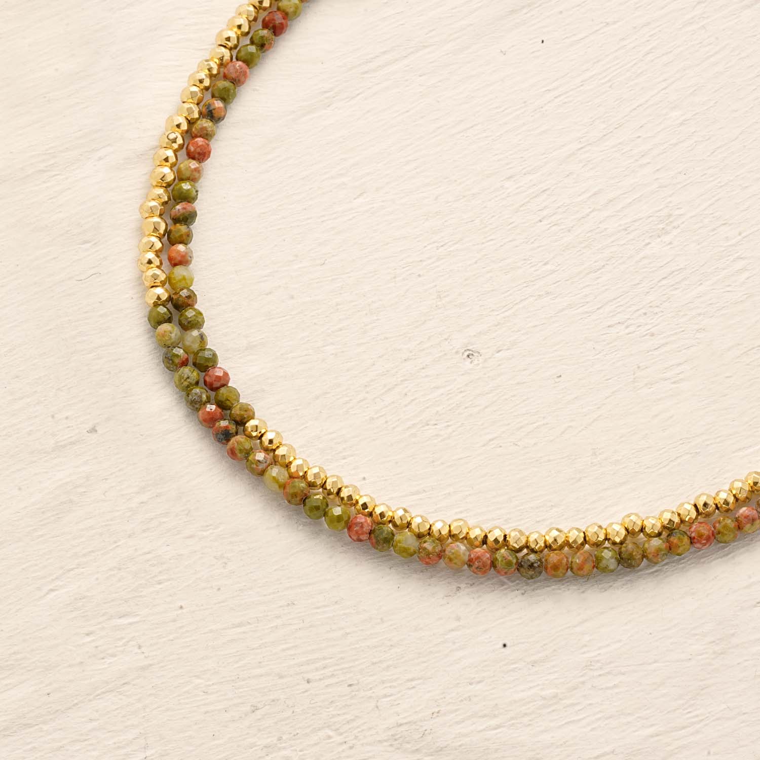 Adjustable Double Layer Beaded Bracelet