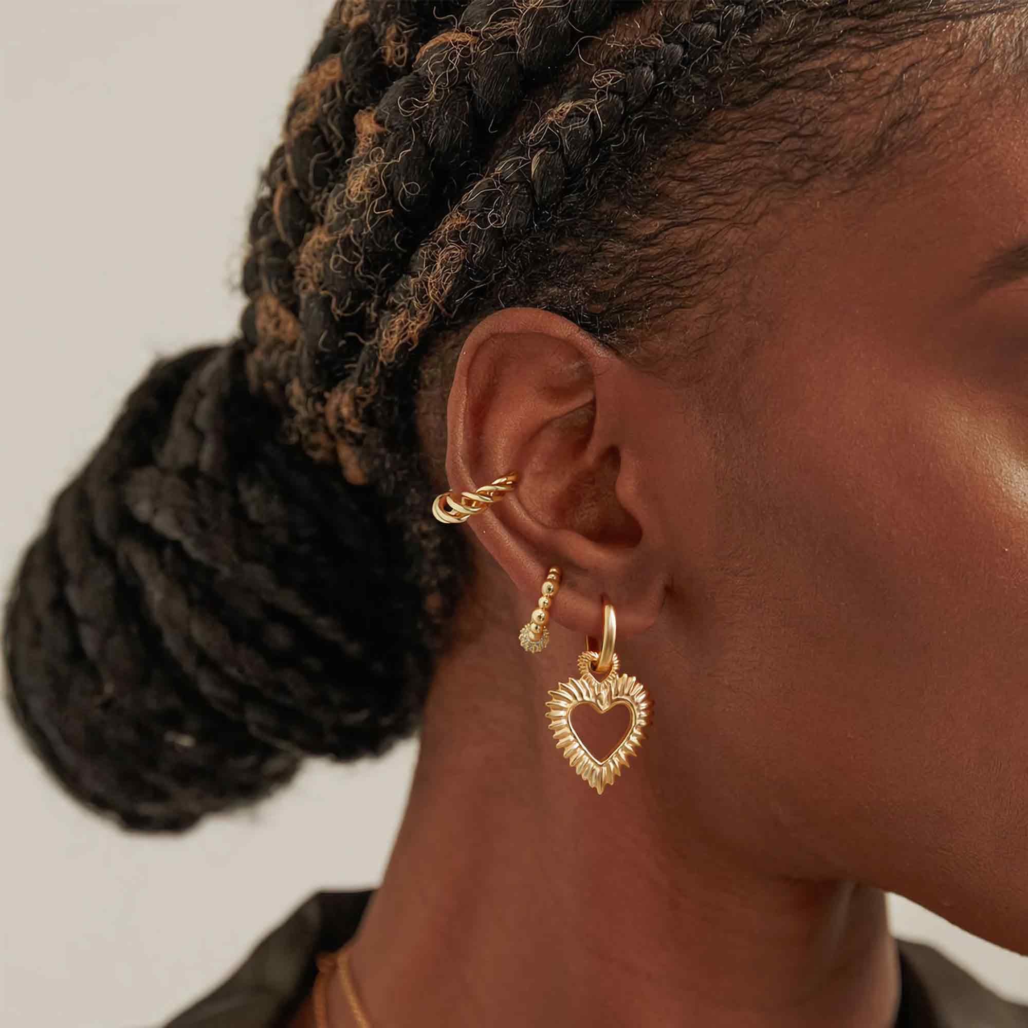 Halo Heart Drop Earrings