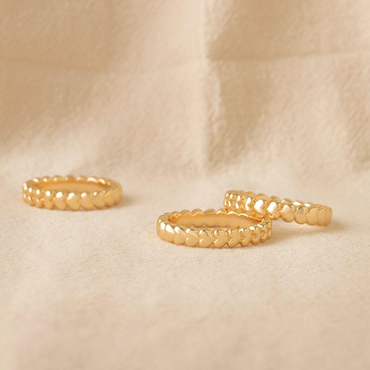 4MM Heart Stack Ring