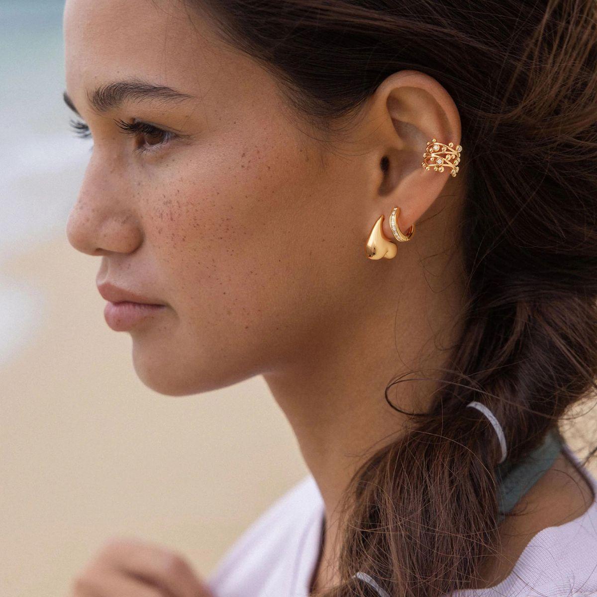 Heart Teardrop Stud Earrings