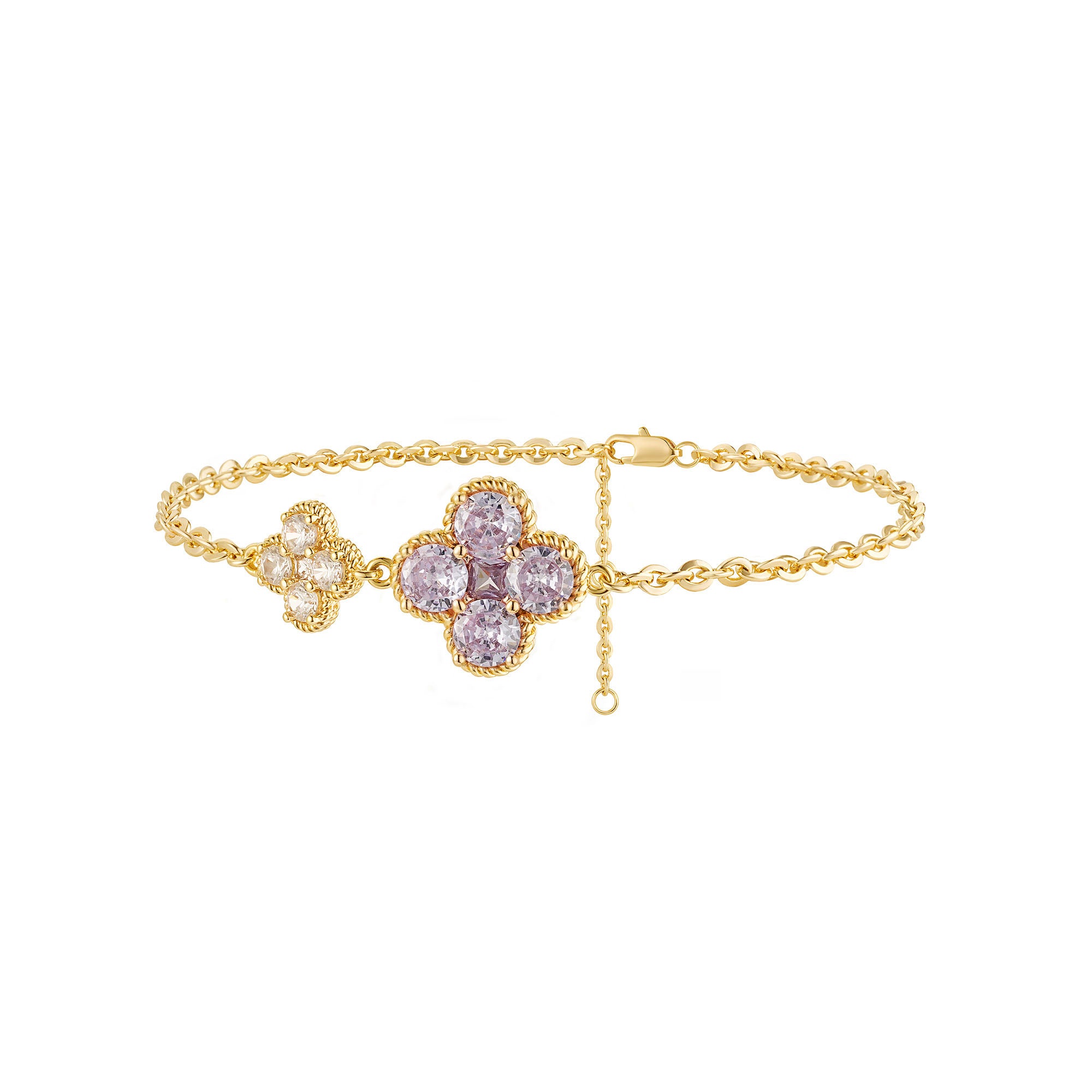 Birthstone Clover Charm Bracelet
