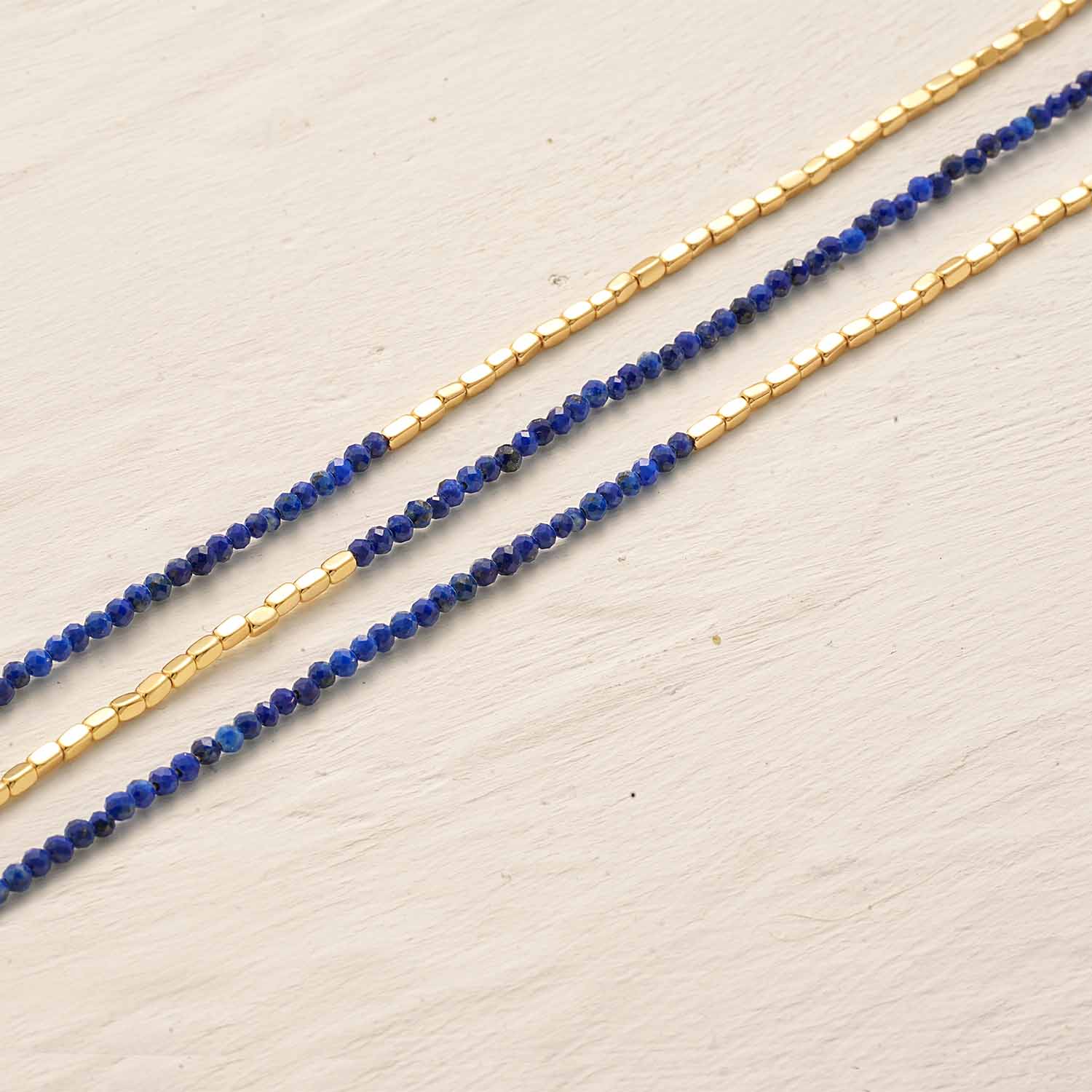 Beaded Chain Gem Bracelet