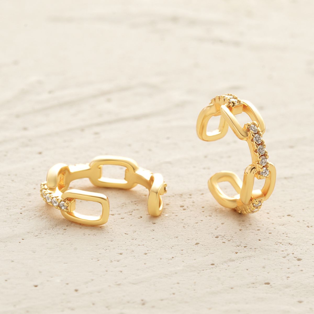 Gold Link Ear Cuffs