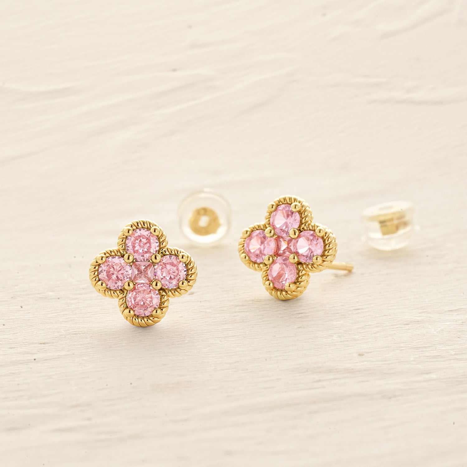 Flower Birthstone Stud Earrings