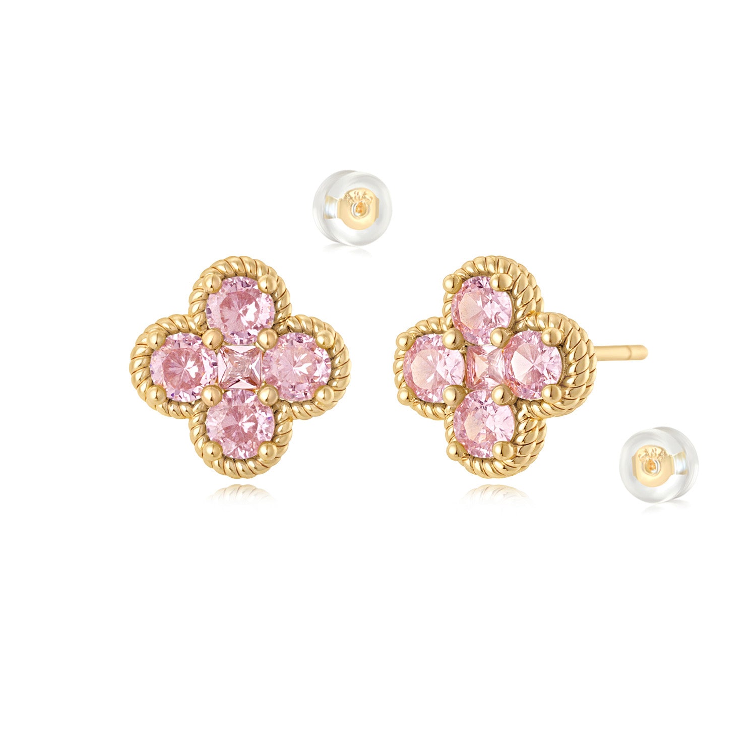 Flower Birthstone Stud Earrings