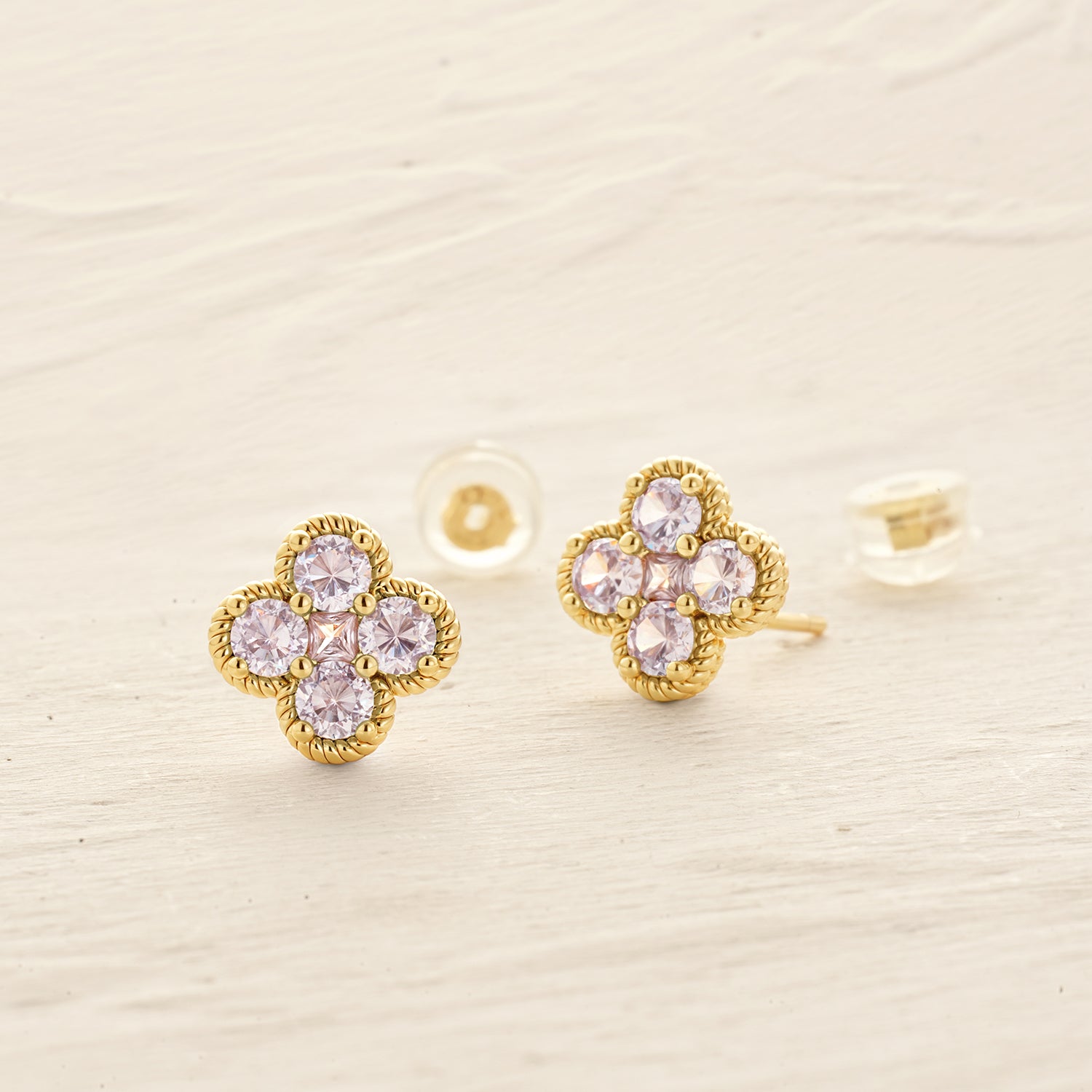 Flower Birthstone Stud Earrings