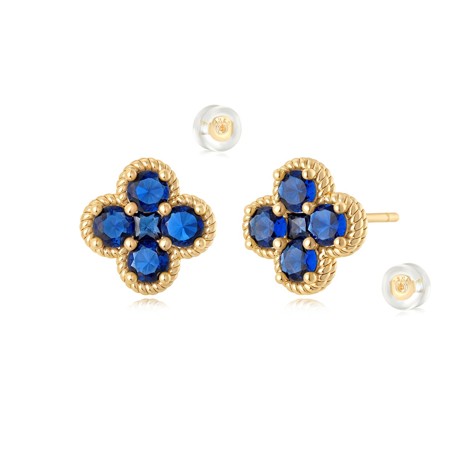 Flower Birthstone Stud Earrings
